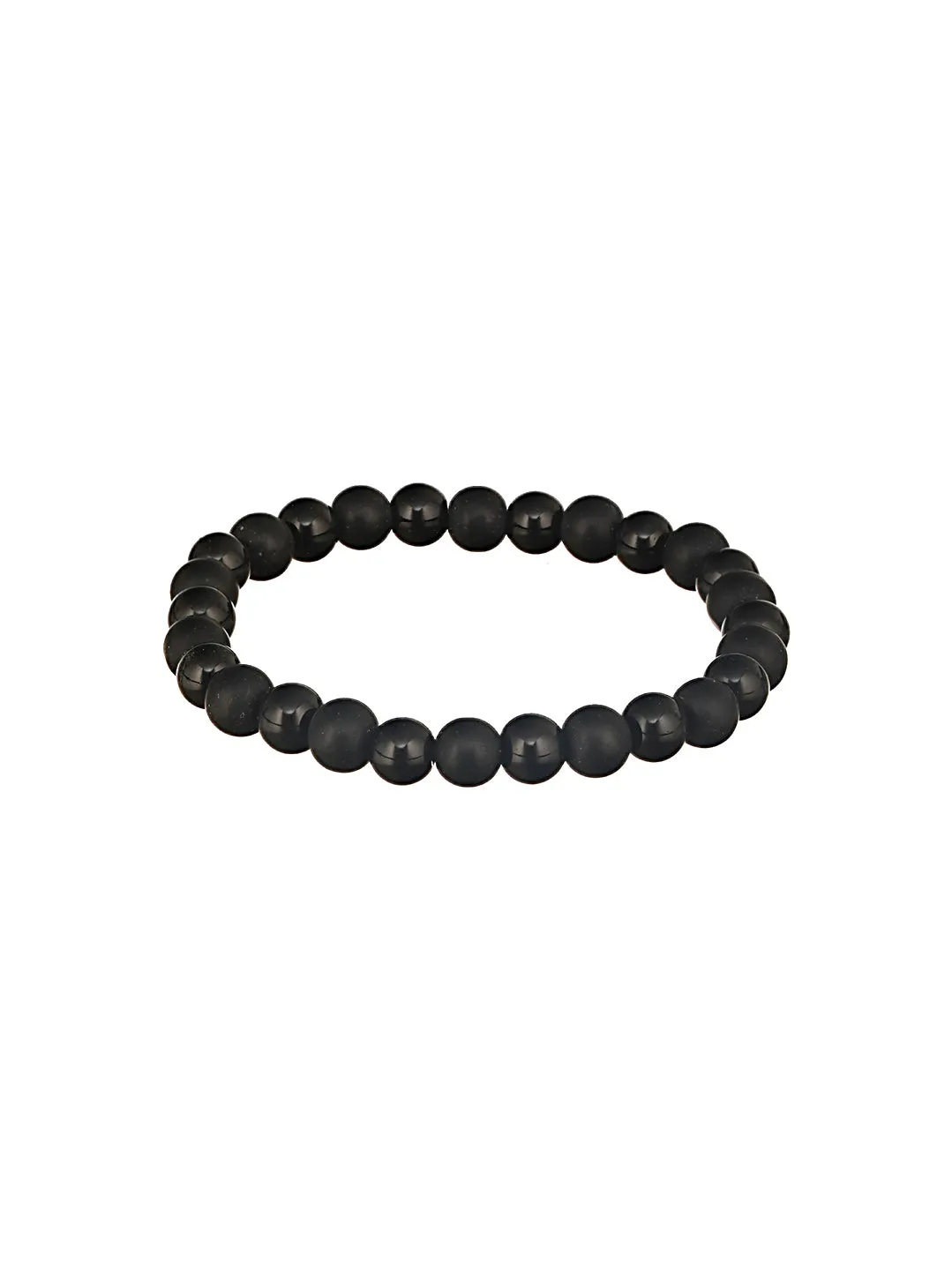 Jazz And Sizzle Men Set of 3 Brown Beads Elasticated & Handcrafted Bracelet