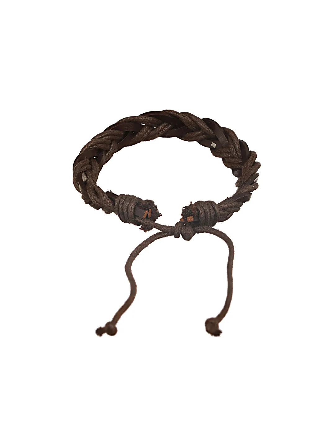 Jazz And Sizzle Men Set of 3 Brown Beads Elasticated & Handcrafted Bracelet