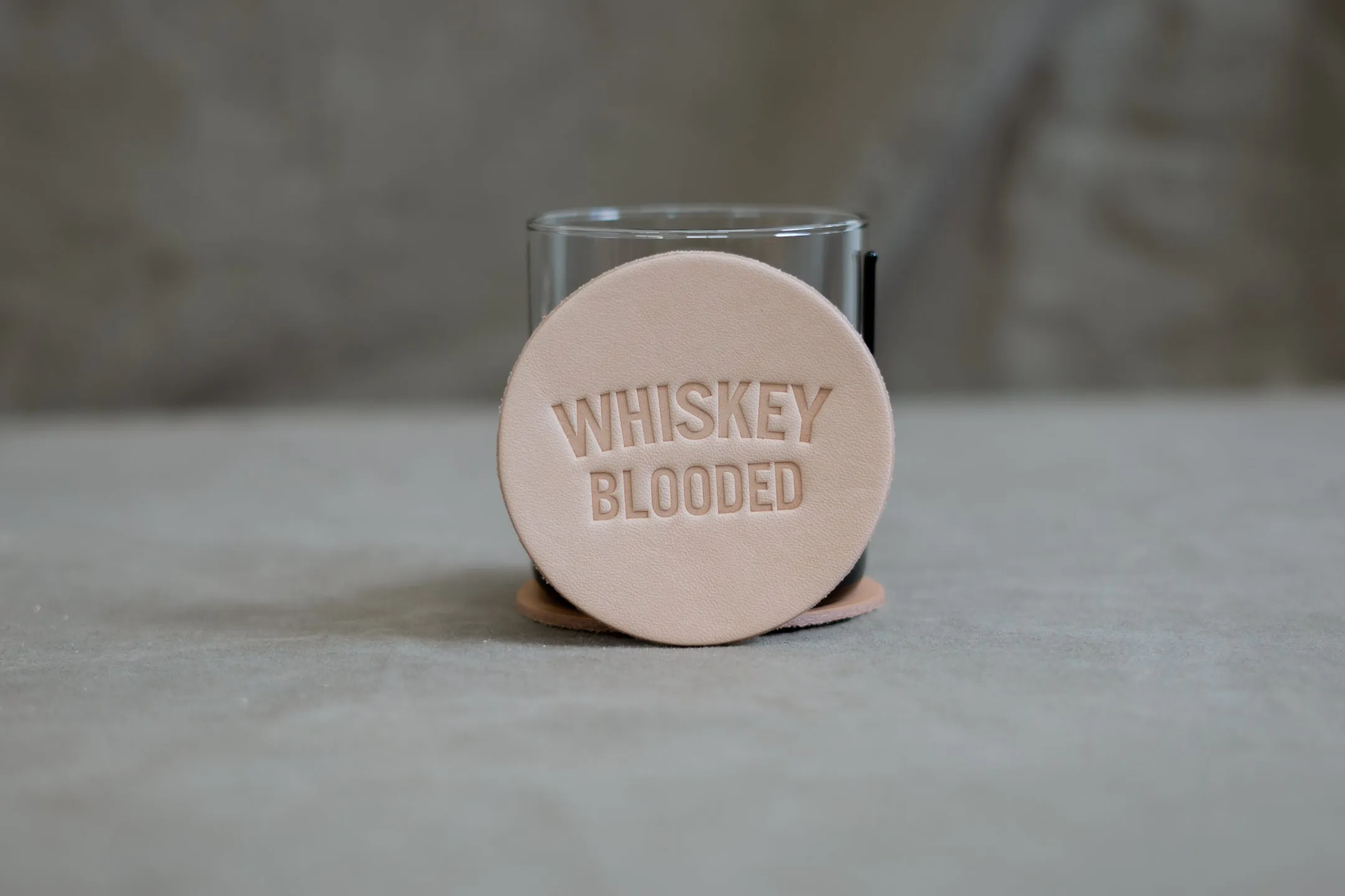 Leather Coaster | Whiskey Blooded | Manready Mercantile