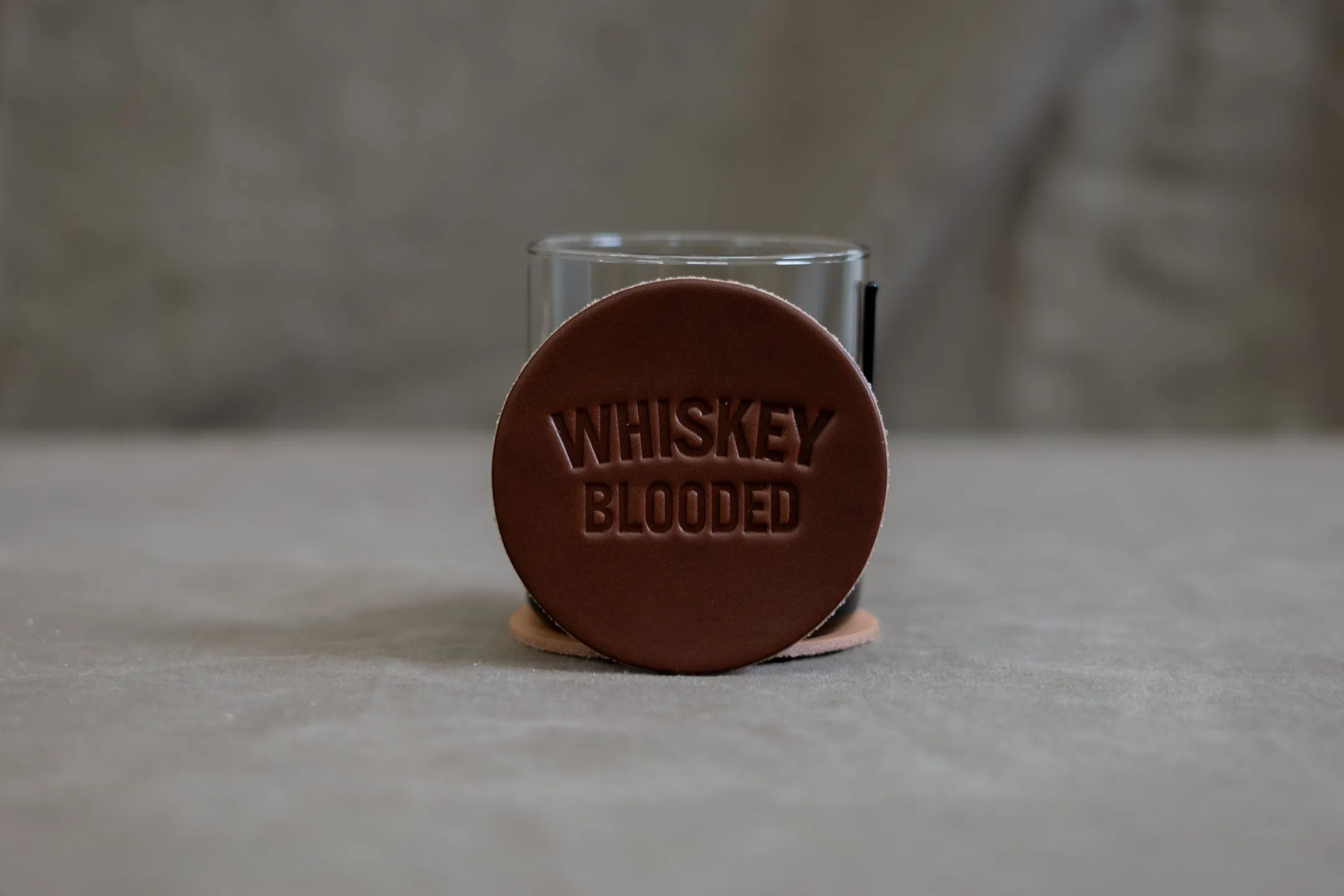 Leather Coaster | Whiskey Blooded | Manready Mercantile