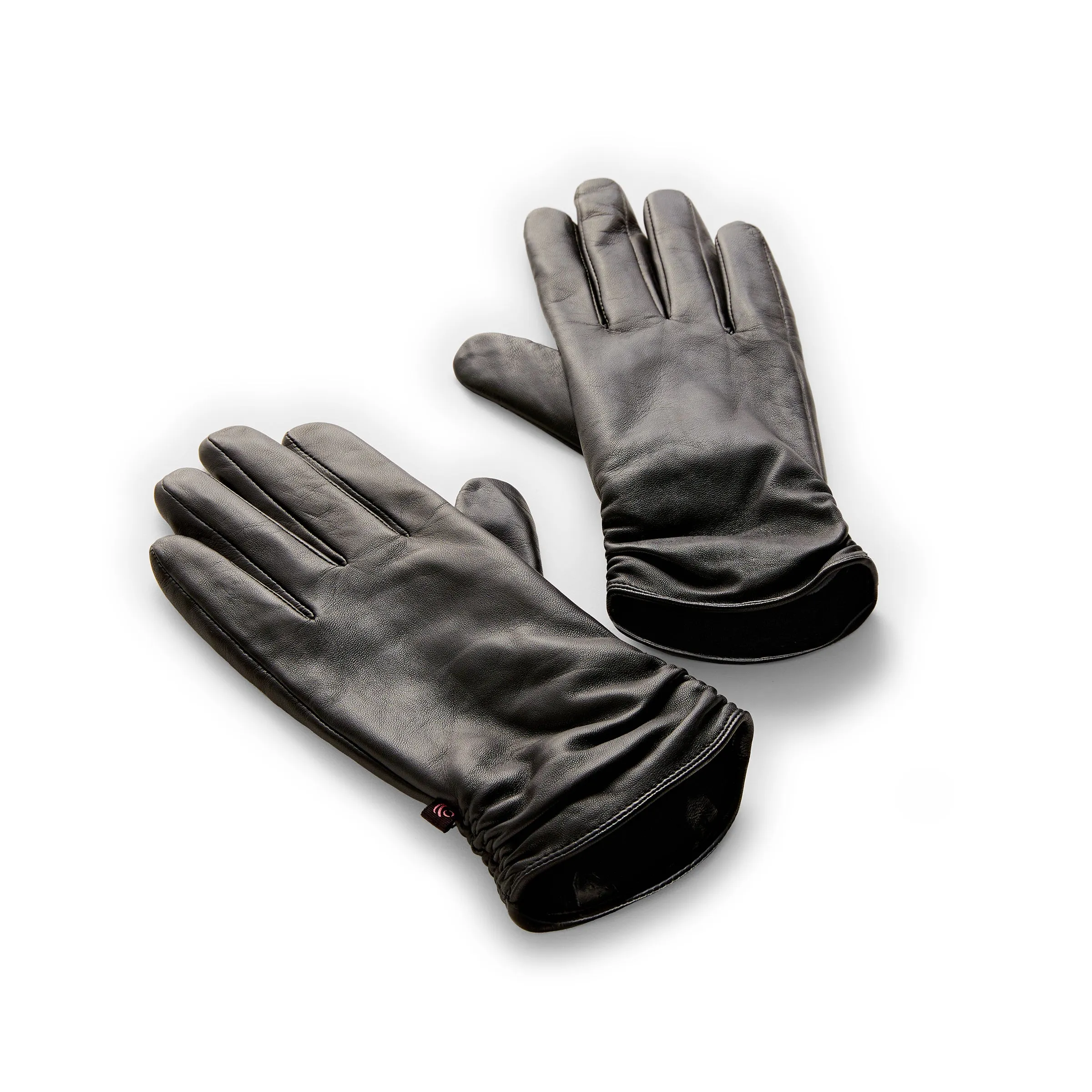 Leather Glove with Ruching
