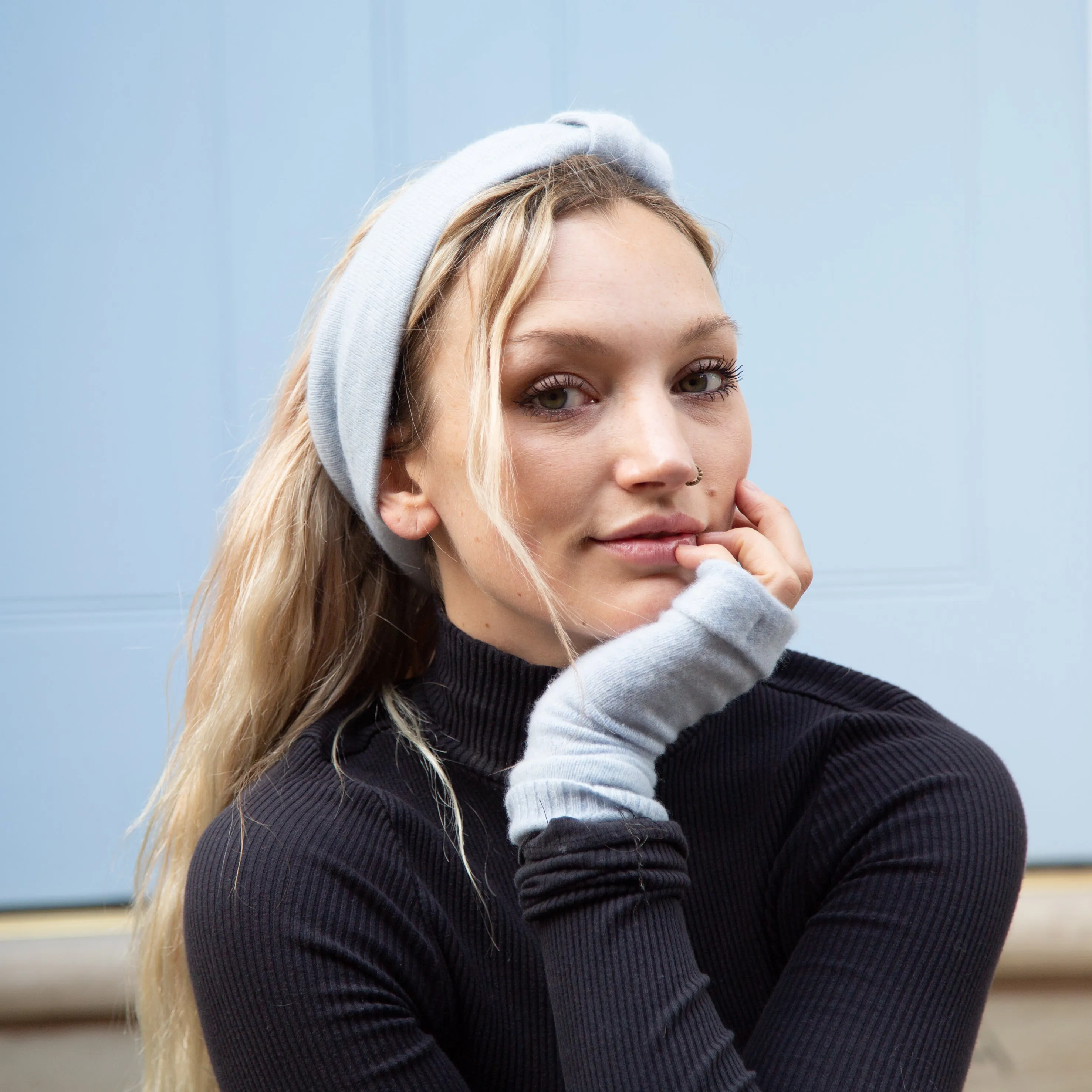 Light Blue Cashmere Headband