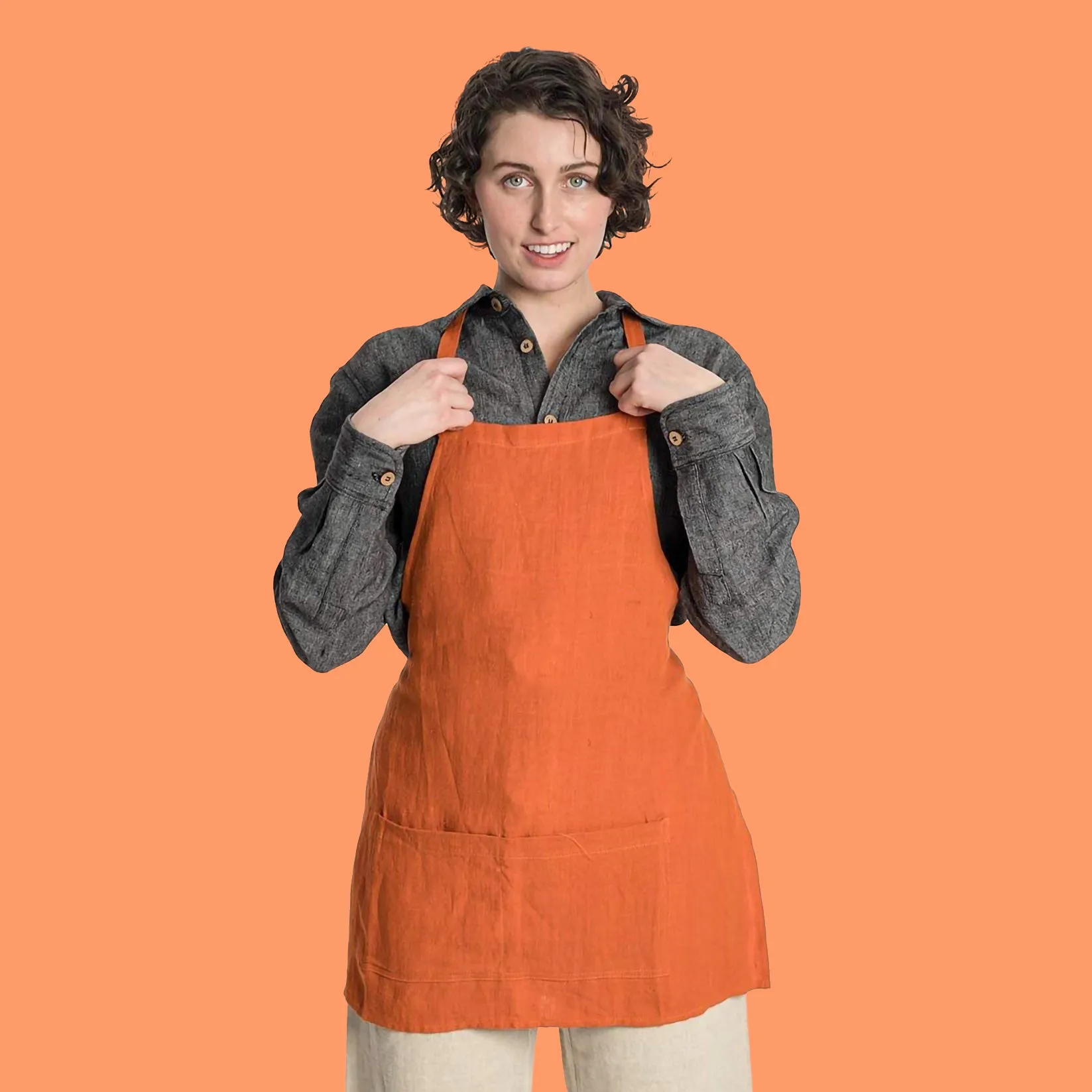 MAESTRO 100% Organic Hemp Apron (Plain Or Printed)