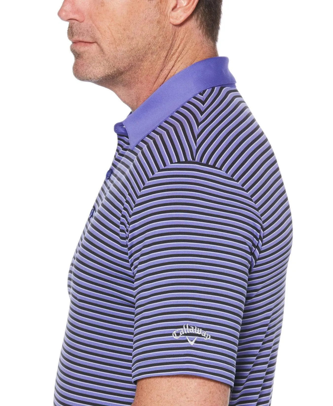 Mens 3-Color Stripe Polo