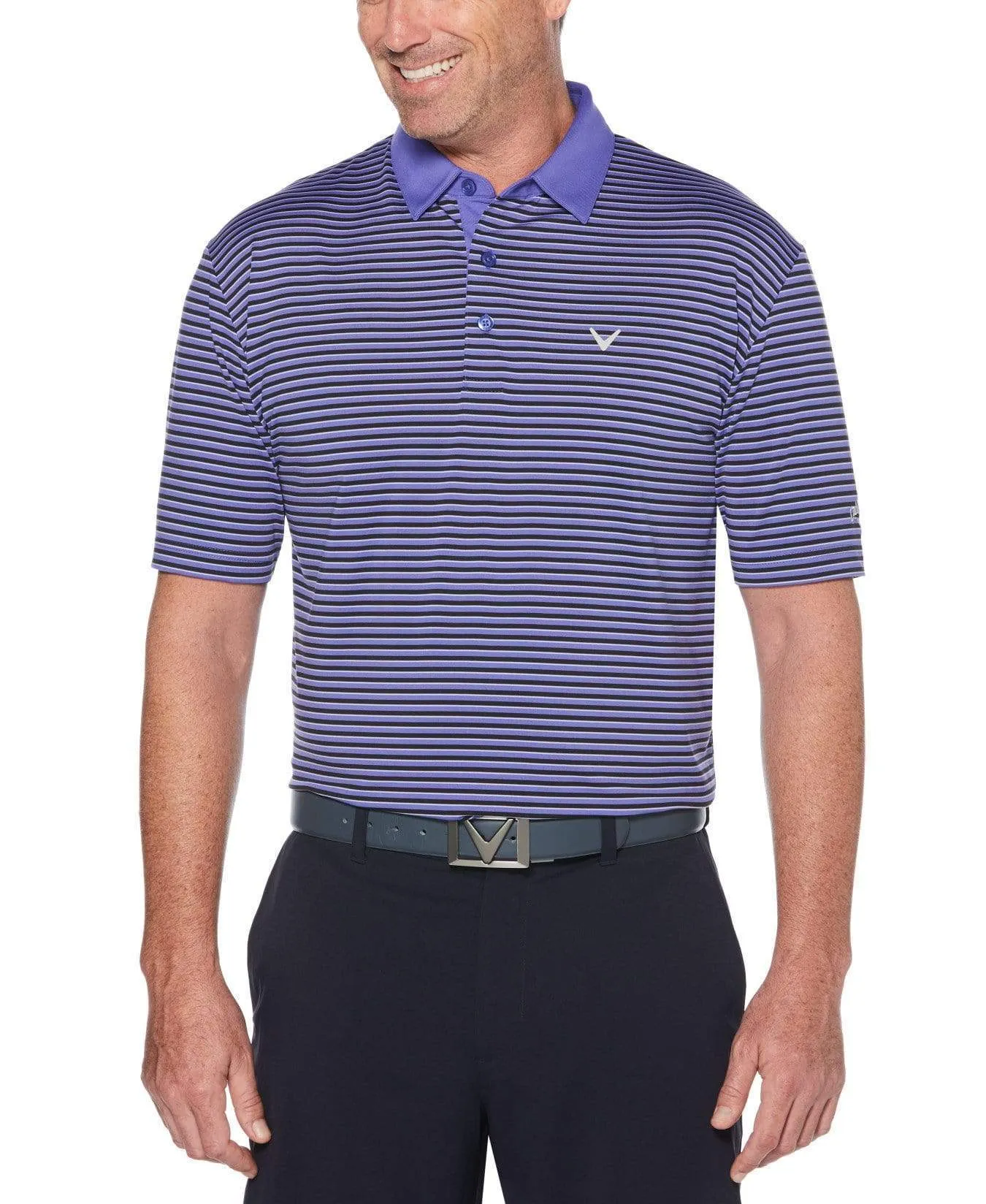 Mens 3-Color Stripe Polo