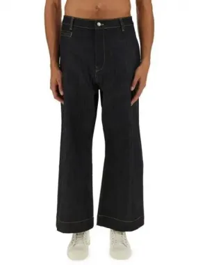 Navy cotton denim pants 270886