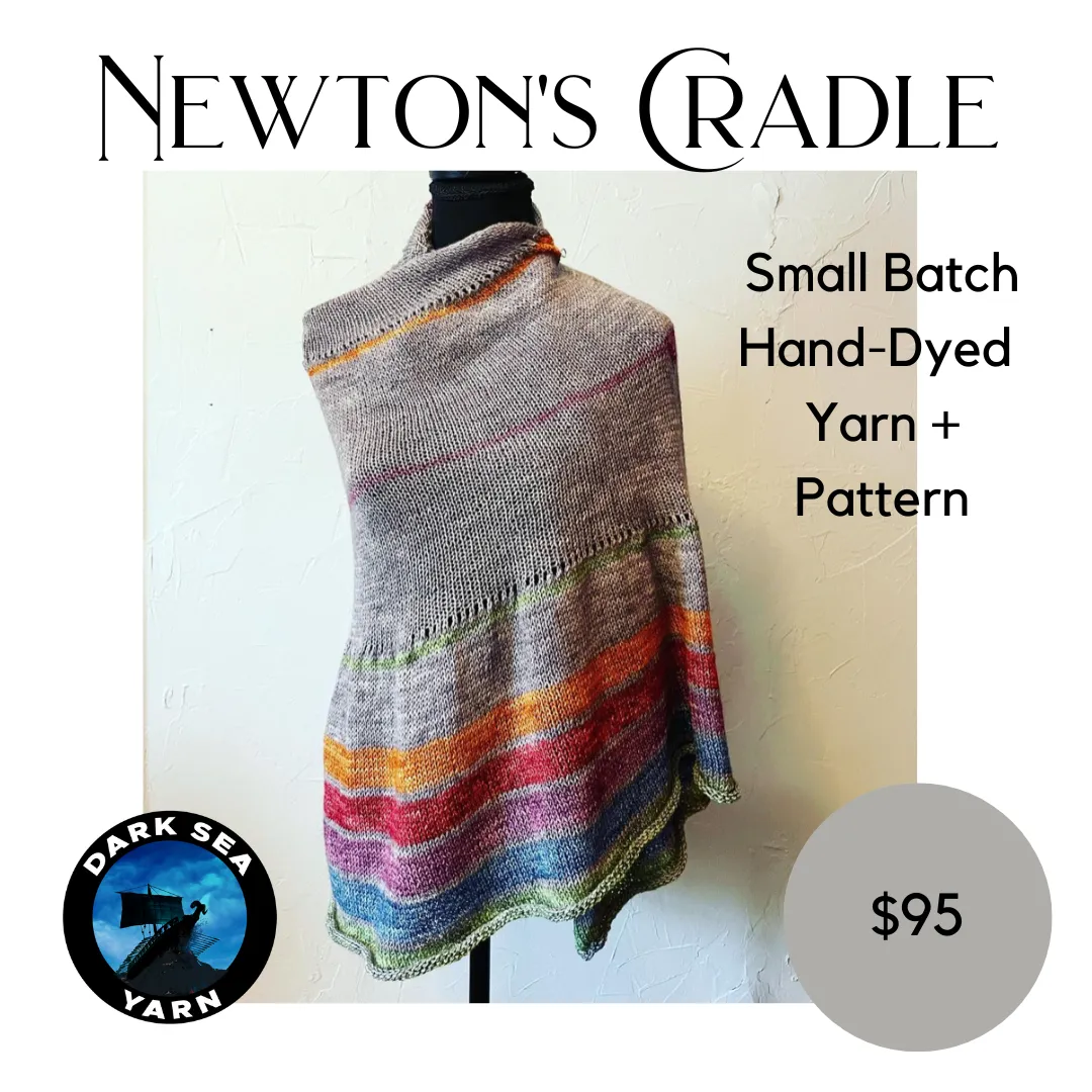 Newton's Cradle Kit - Small Batch Hand-dyed Yarn   Pattern (NY)