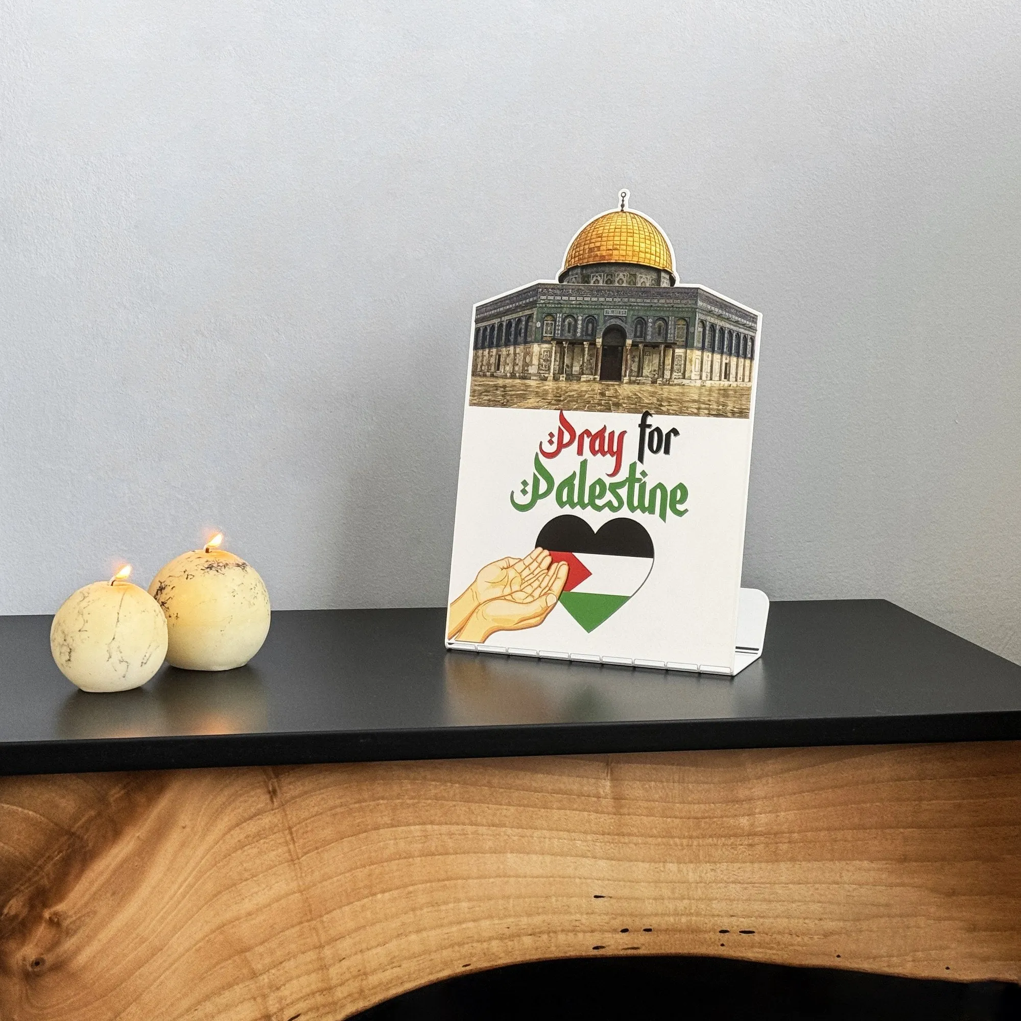 Palestine Flag Table Top (Metal) - Al-Aqsa Mosque The Dome of the Rock: Symbol of Palestine
