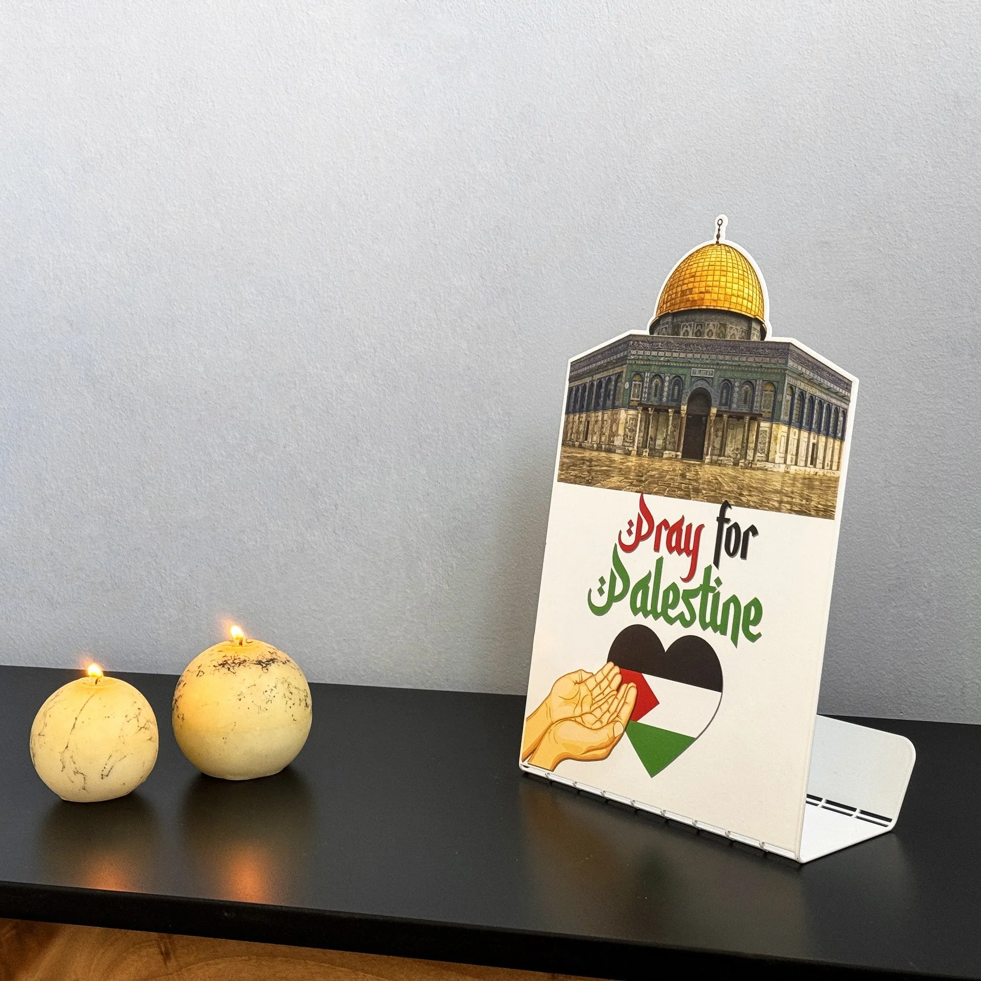 Palestine Flag Table Top (Metal) - Al-Aqsa Mosque The Dome of the Rock: Symbol of Palestine
