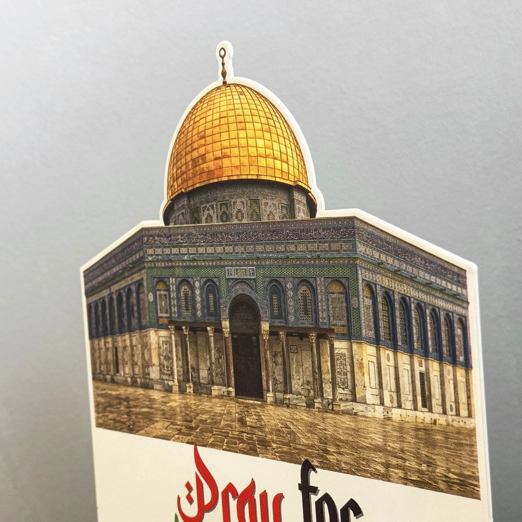 Palestine Flag Table Top (Metal) - Al-Aqsa Mosque The Dome of the Rock: Symbol of Palestine