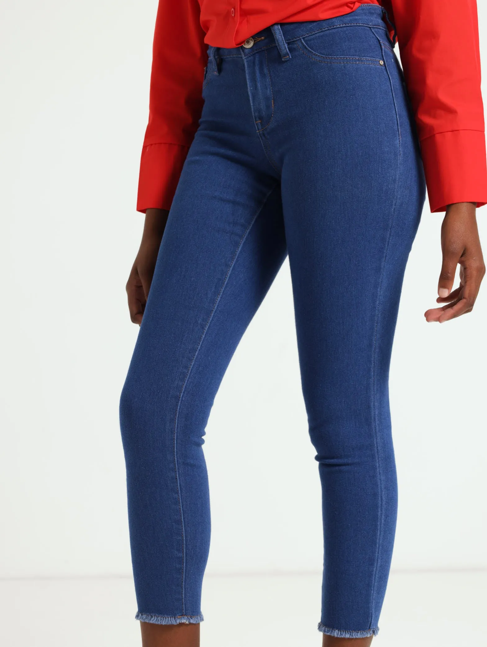 Periwinkle Ankle Grazer Skinny Denim Jean