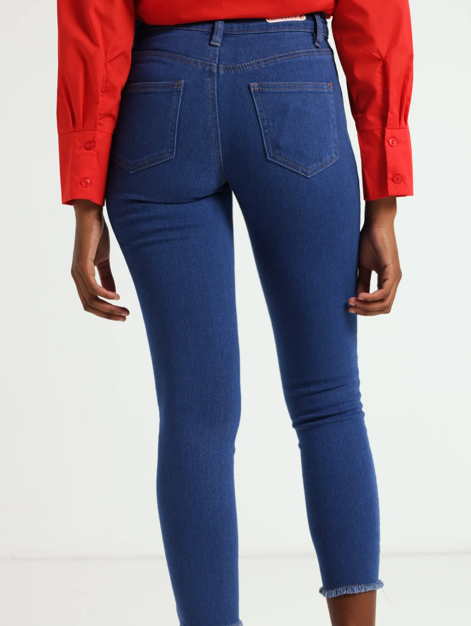 Periwinkle Ankle Grazer Skinny Denim Jean
