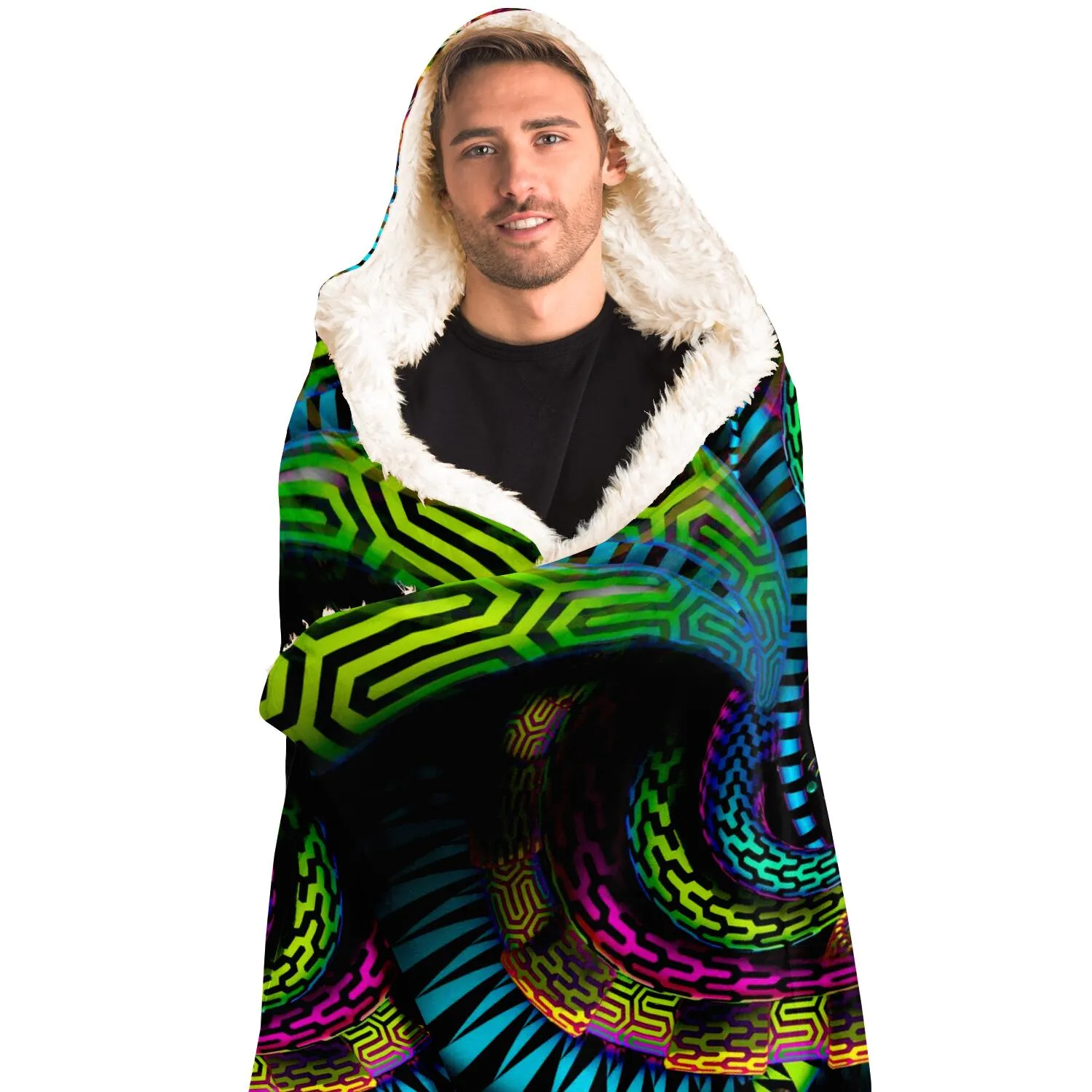 Primordial Presence Hooded Blanket