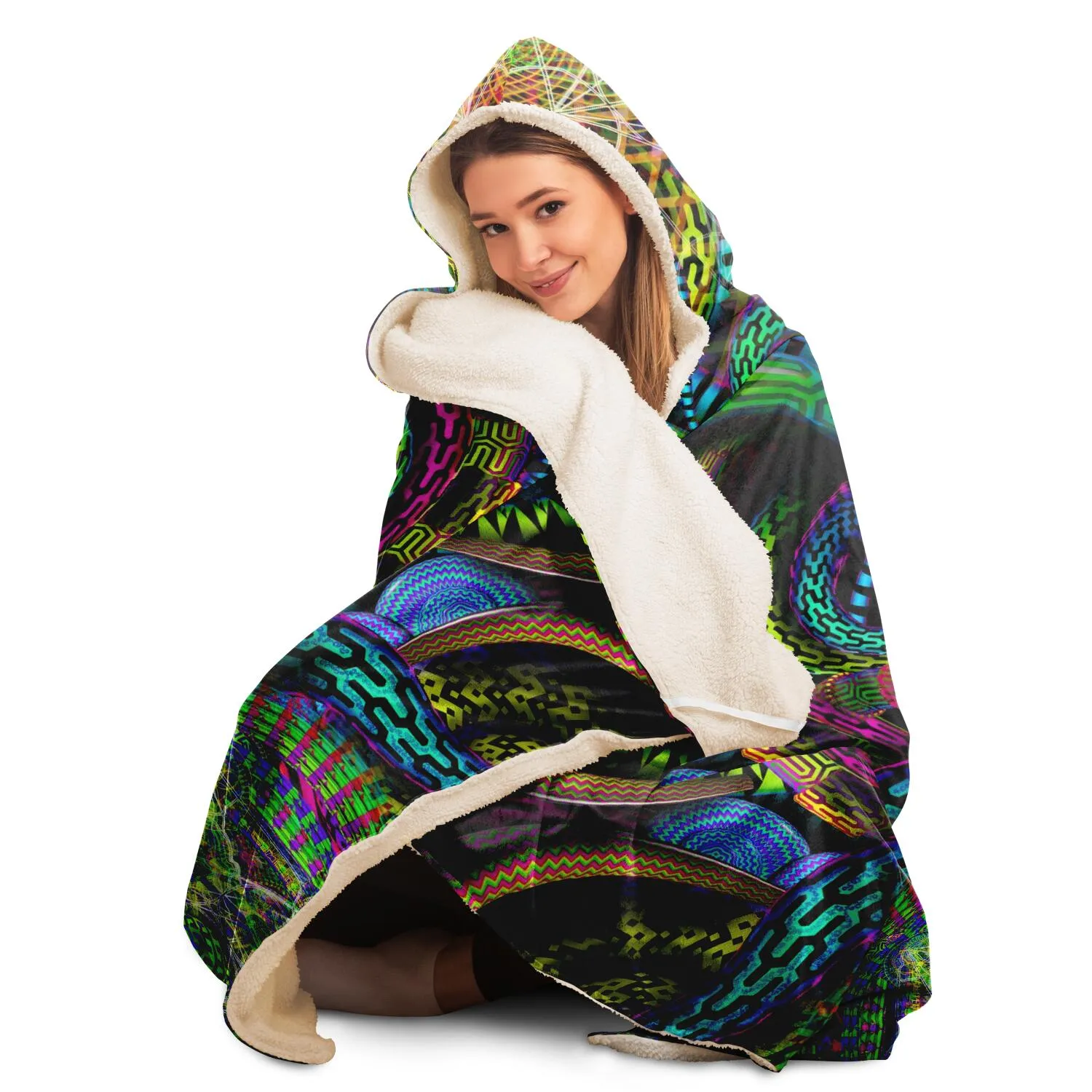 Primordial Presence Hooded Blanket