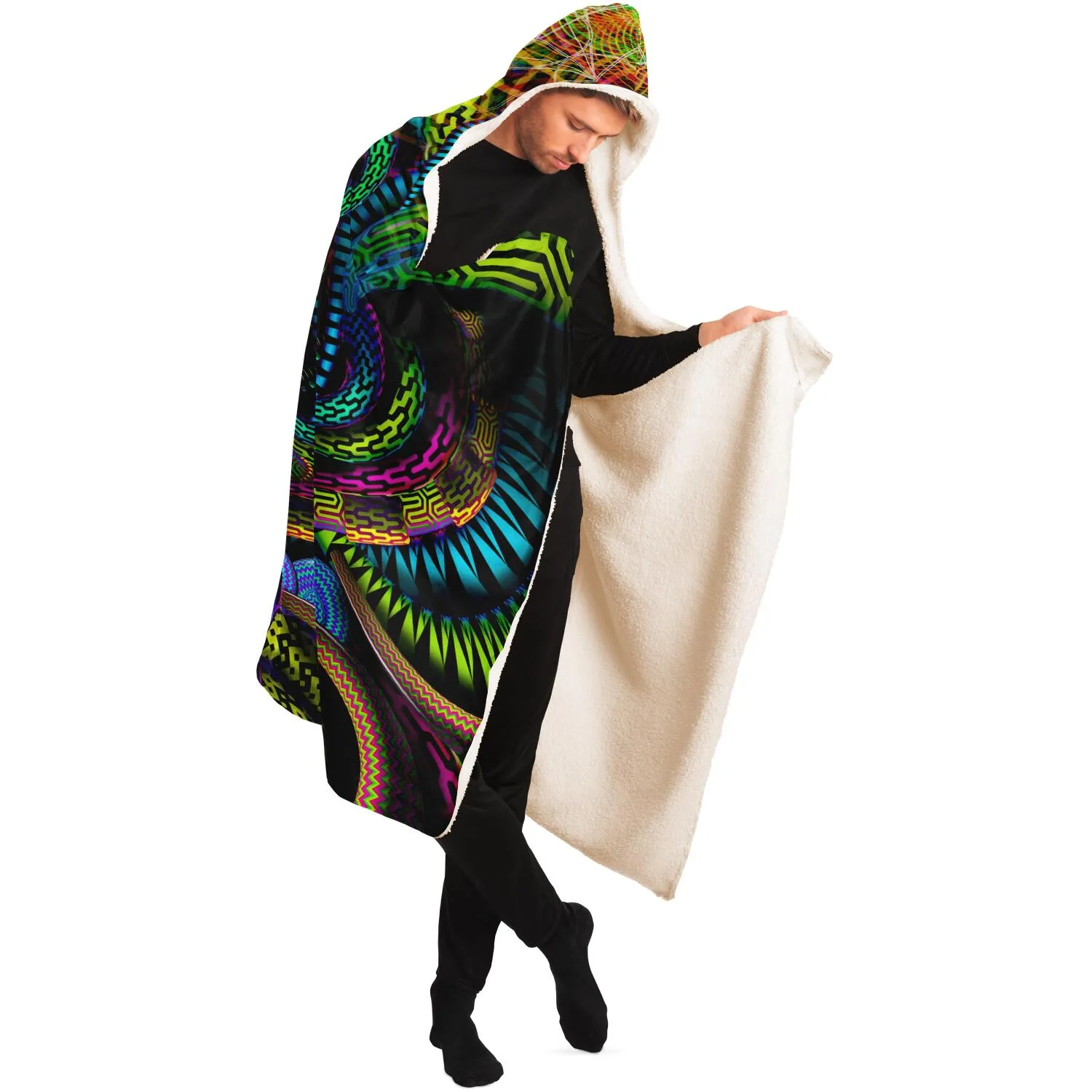 Primordial Presence Hooded Blanket