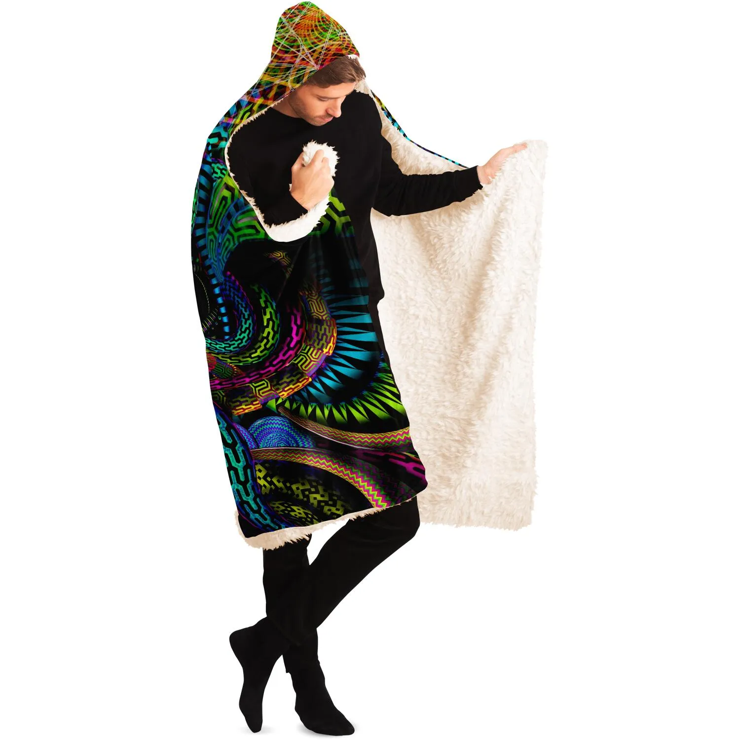 Primordial Presence Hooded Blanket