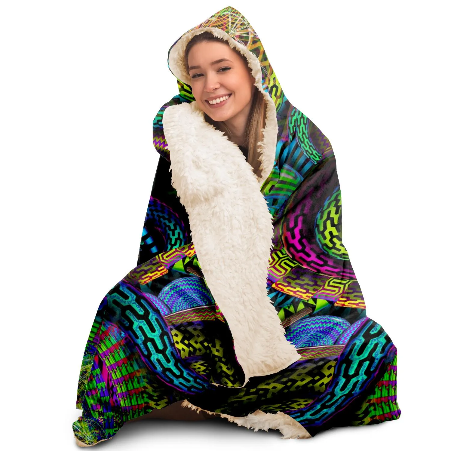 Primordial Presence Hooded Blanket