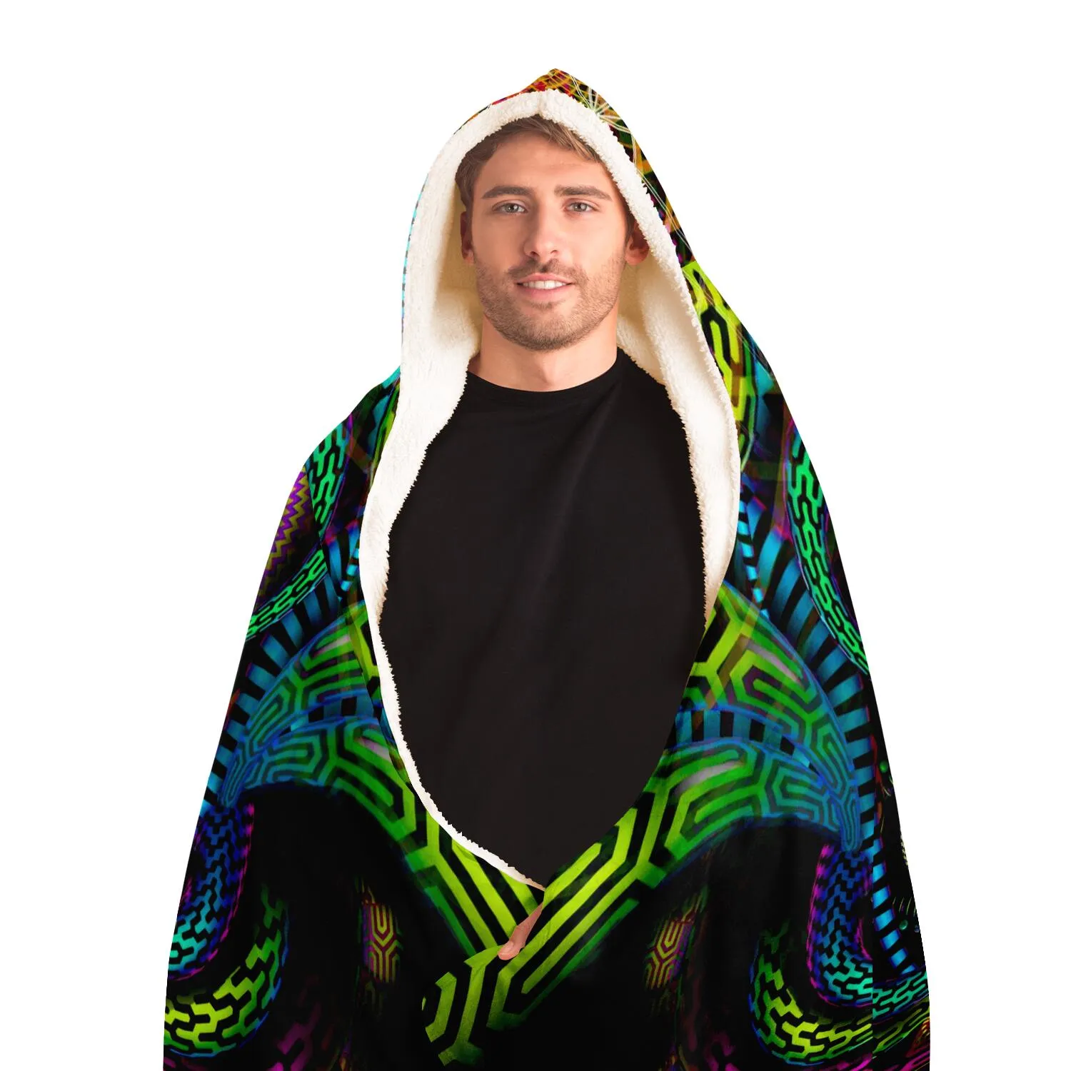 Primordial Presence Hooded Blanket