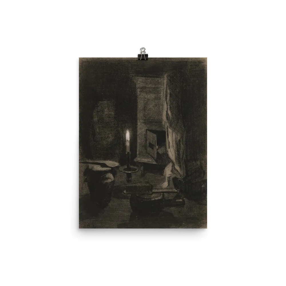 "Still life with candle" Art Print