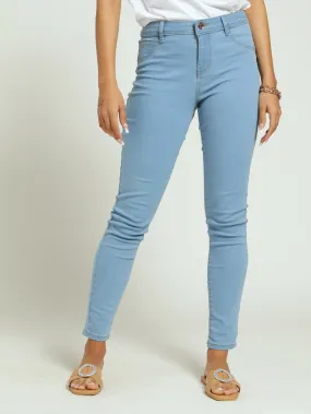 Regular Rise Push Up Denim Jean - Light Wash
