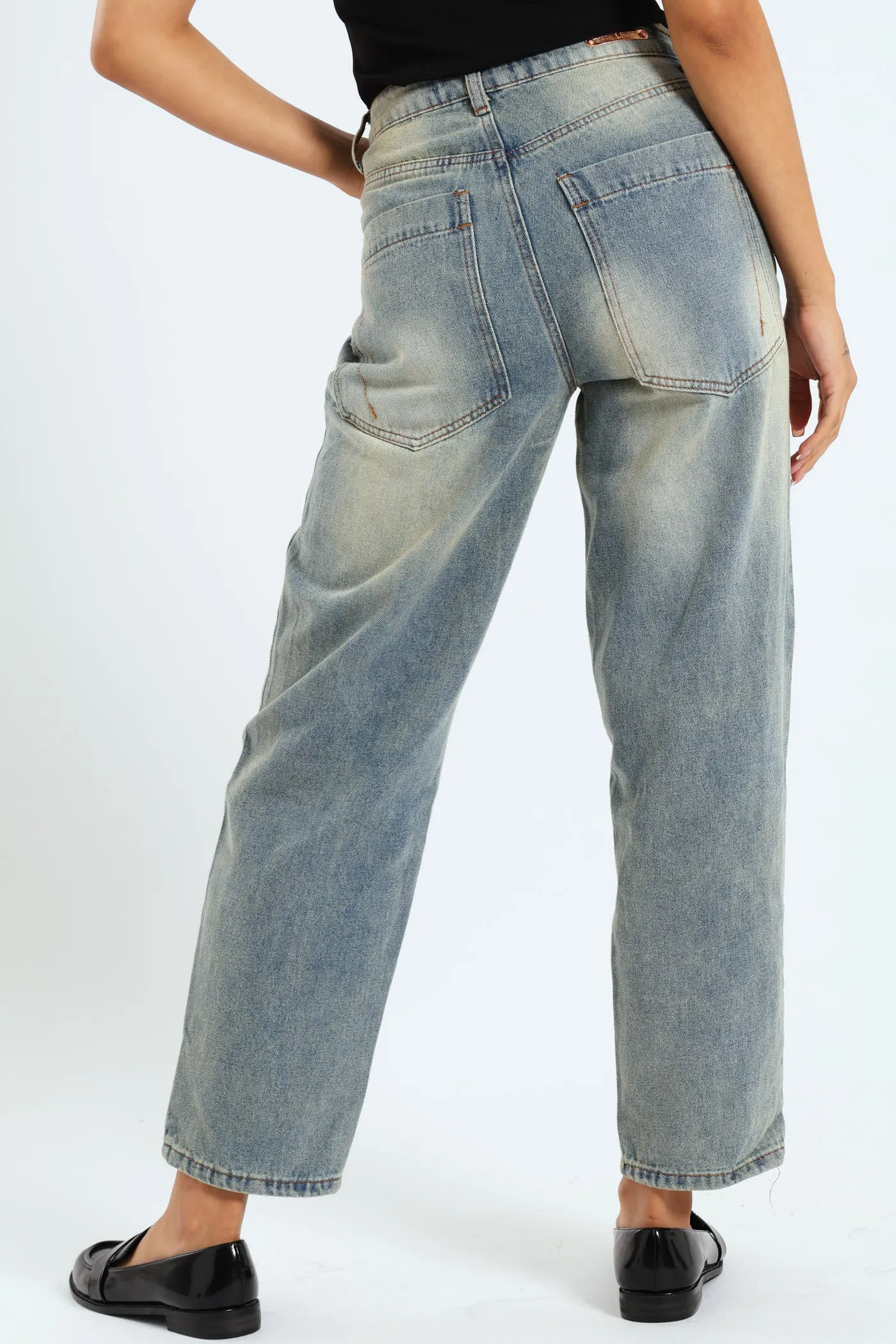 Rip & Repair Mom Jean - Tea Stain