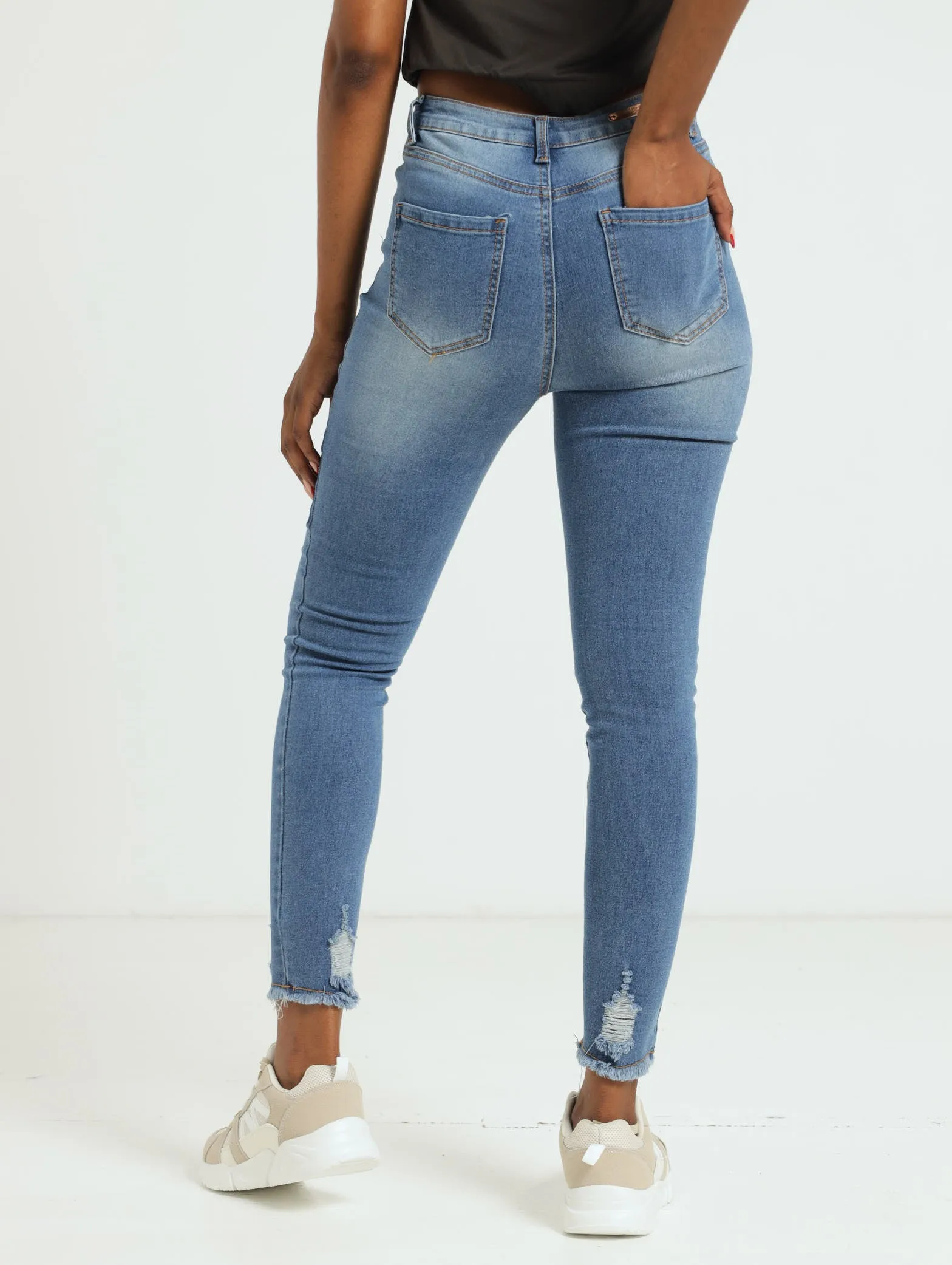 Rip & Repair Patch Skinny Jean - Dark Wash Ink