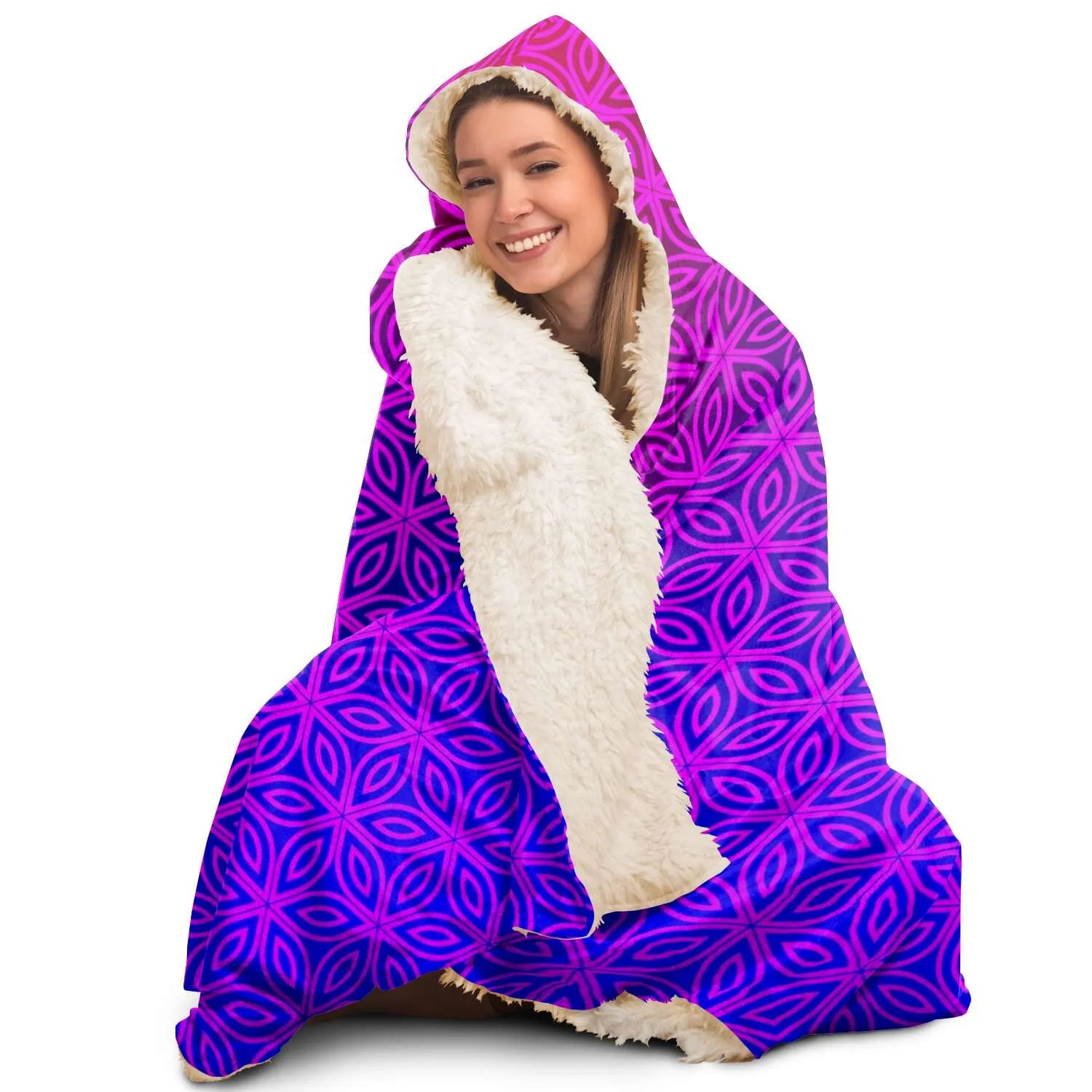 Sacral Bloom Hooded Blanket