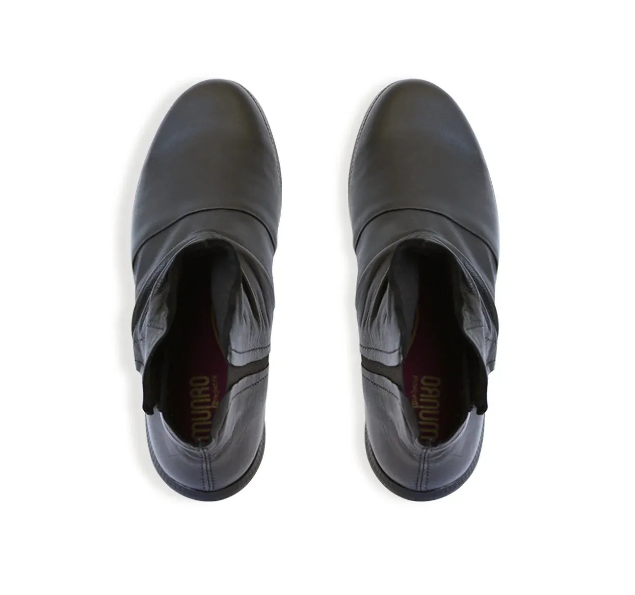 Scout Black Leather Ankle Boots