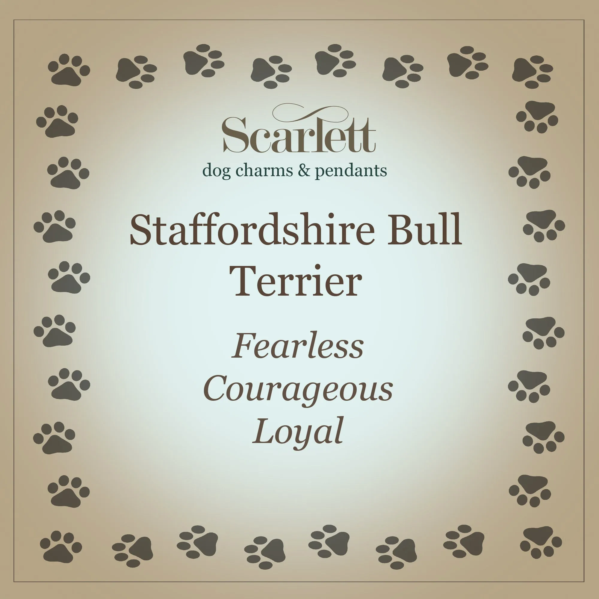 Staffordshire Bull Terrier Personalised Dog Tag Silver Bangle