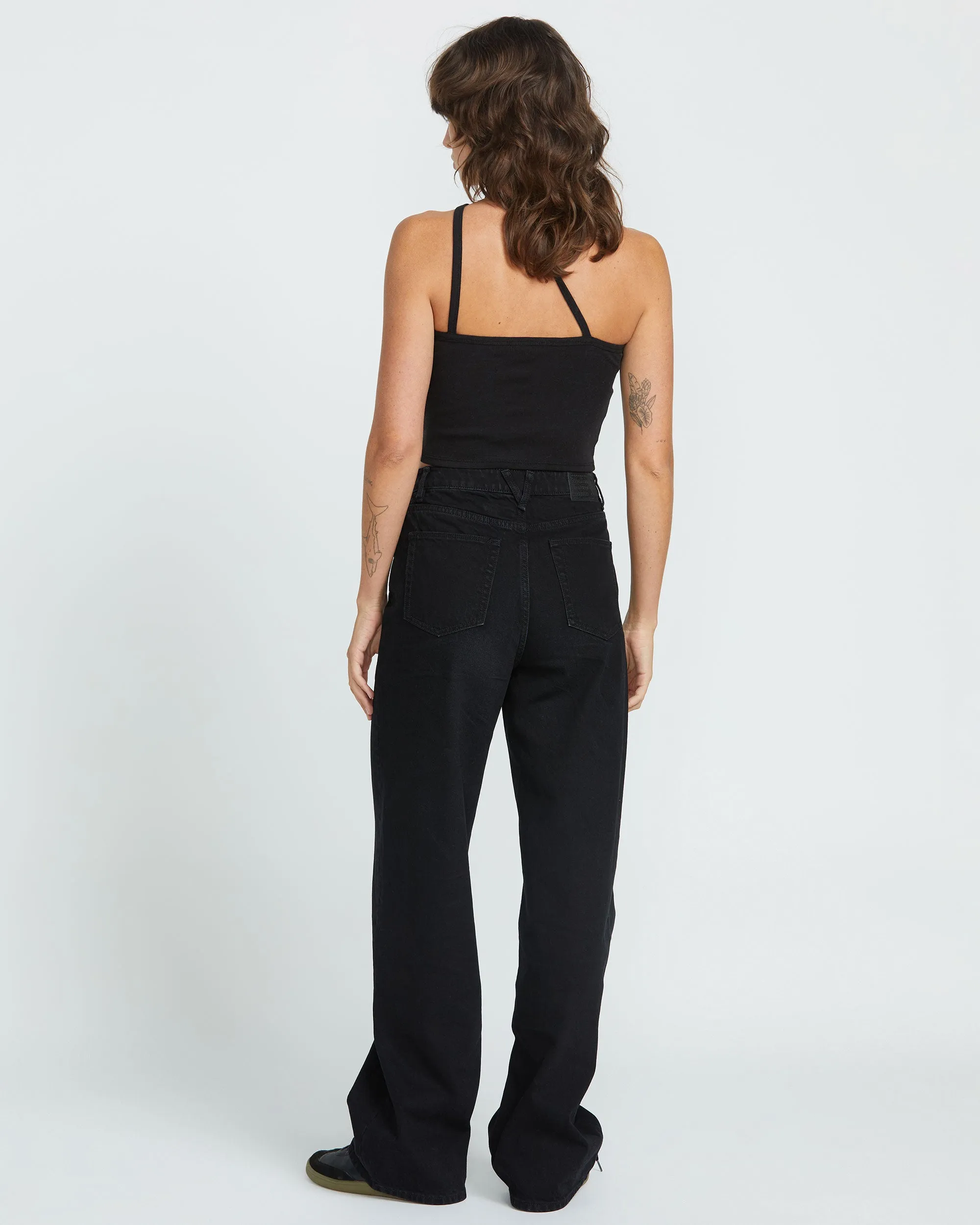 Stoned Boyfriend High Rise Jeans- Black