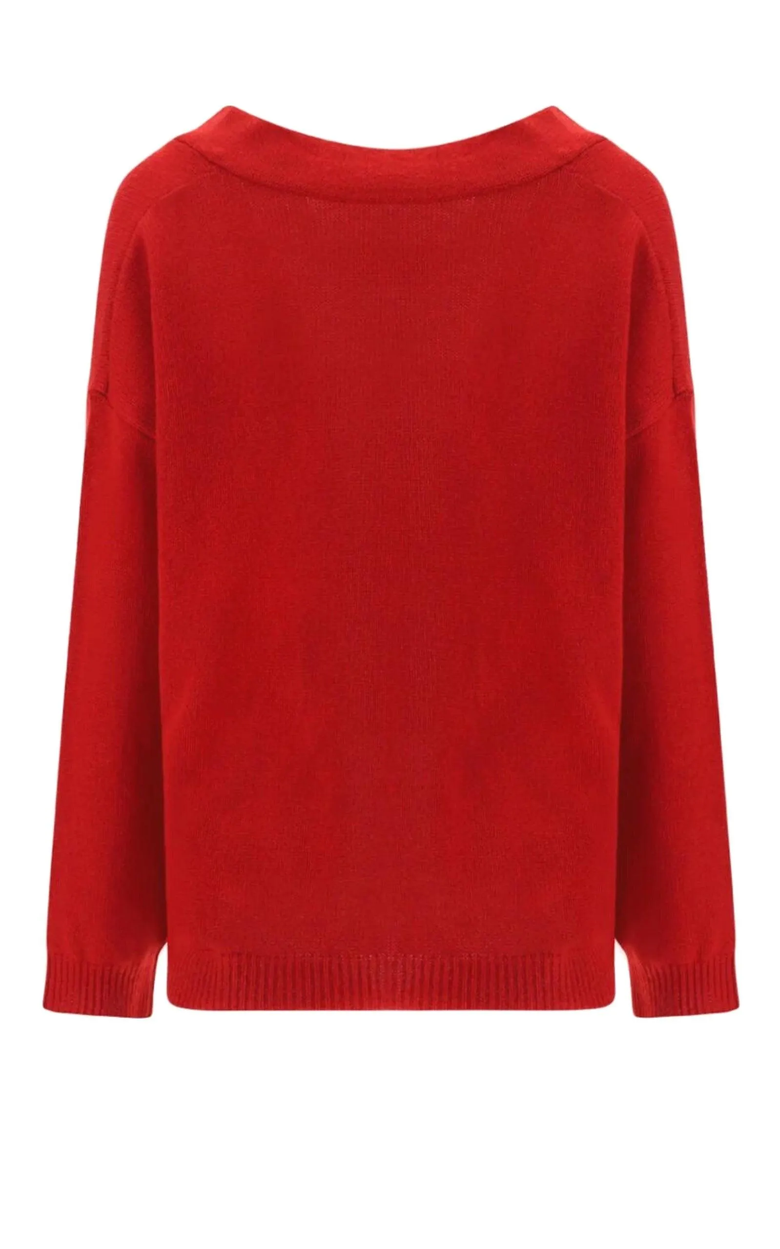 Straight Hem Long-Sleeved Cashmere Jumper