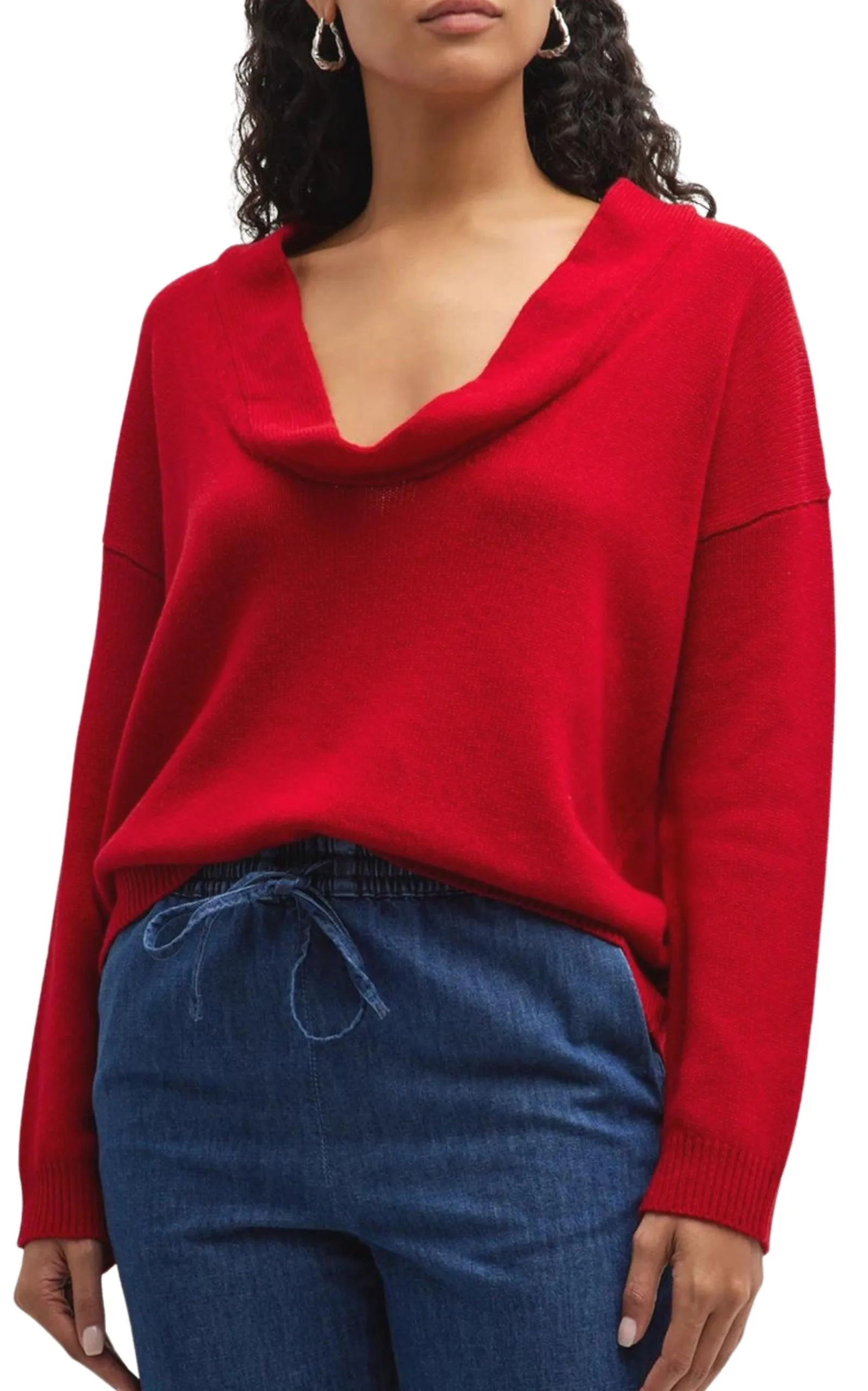 Straight Hem Long-Sleeved Cashmere Jumper