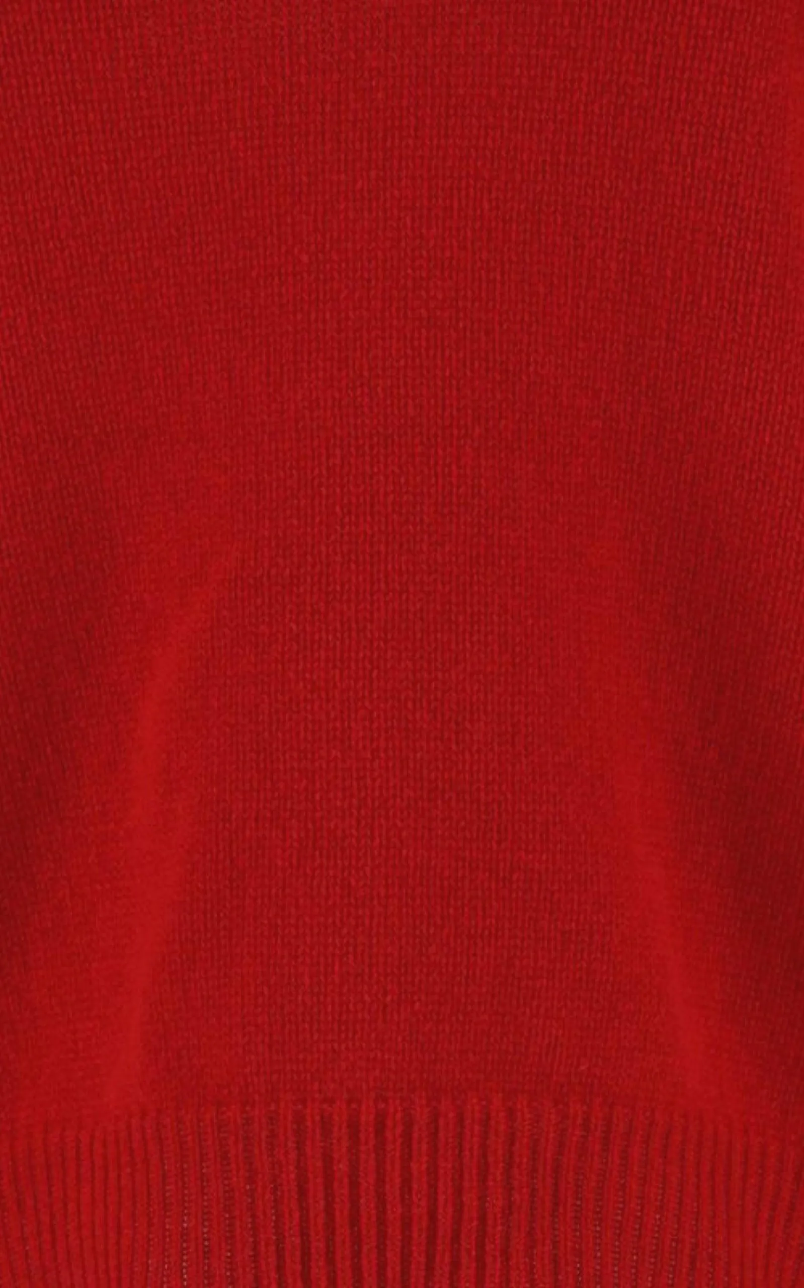 Straight Hem Long-Sleeved Cashmere Jumper