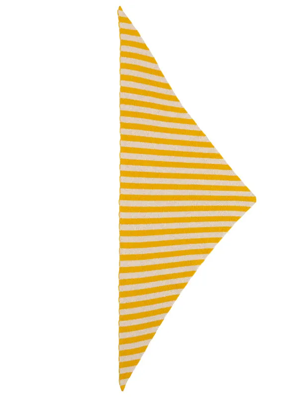 Striped Triangle Neckerchief Black & oatmeal