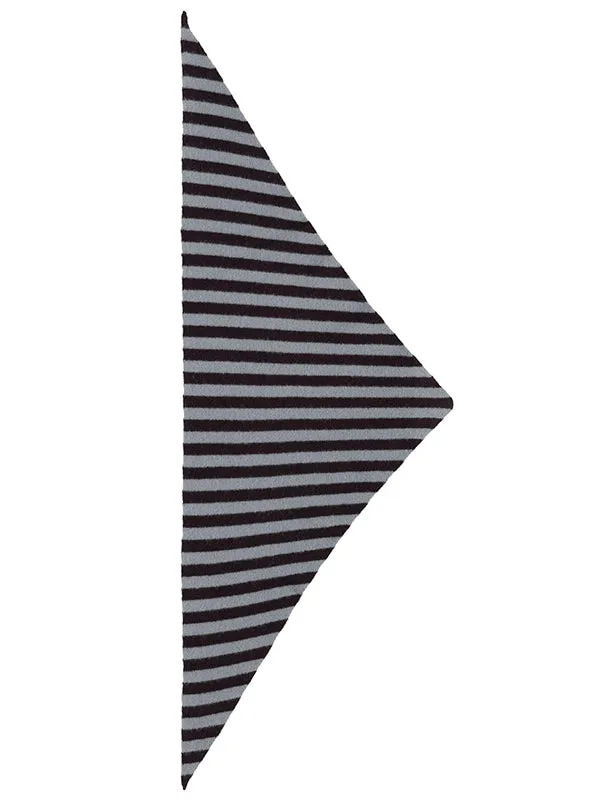 Striped Triangle Neckerchief Black & Oatmeal