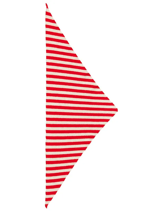 Striped Triangle Neckerchief Black & Oatmeal