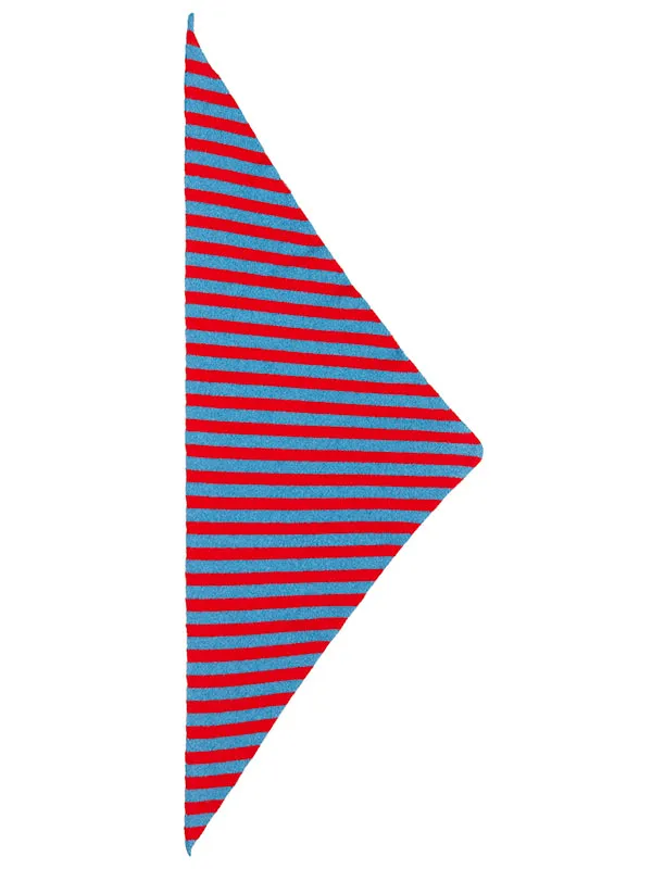 Striped Triangle Neckerchief Black & Oatmeal