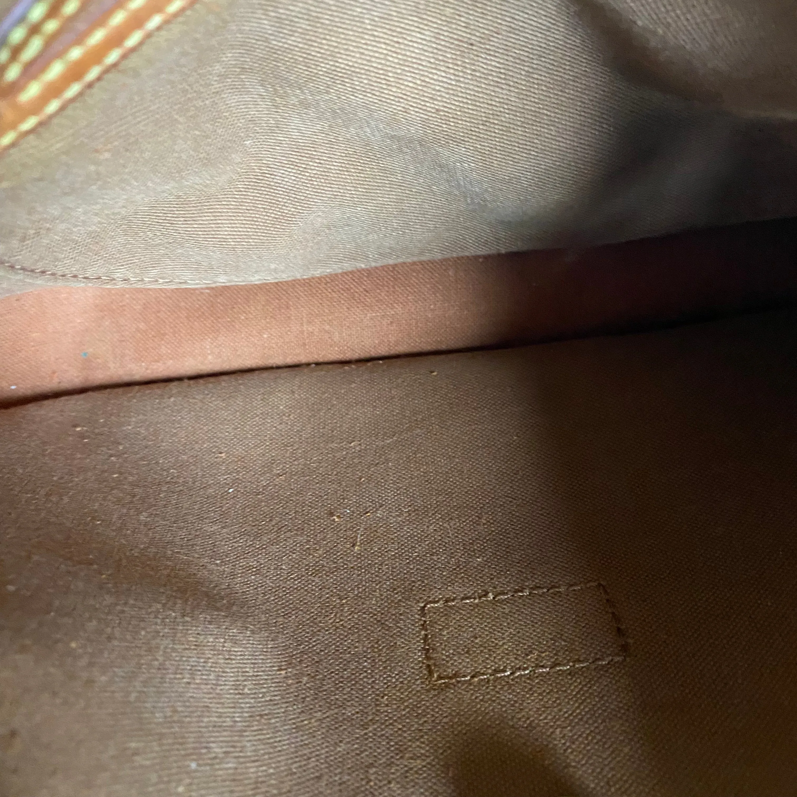 The Grosbeak - Vintage Monogram Crossbody in Tan