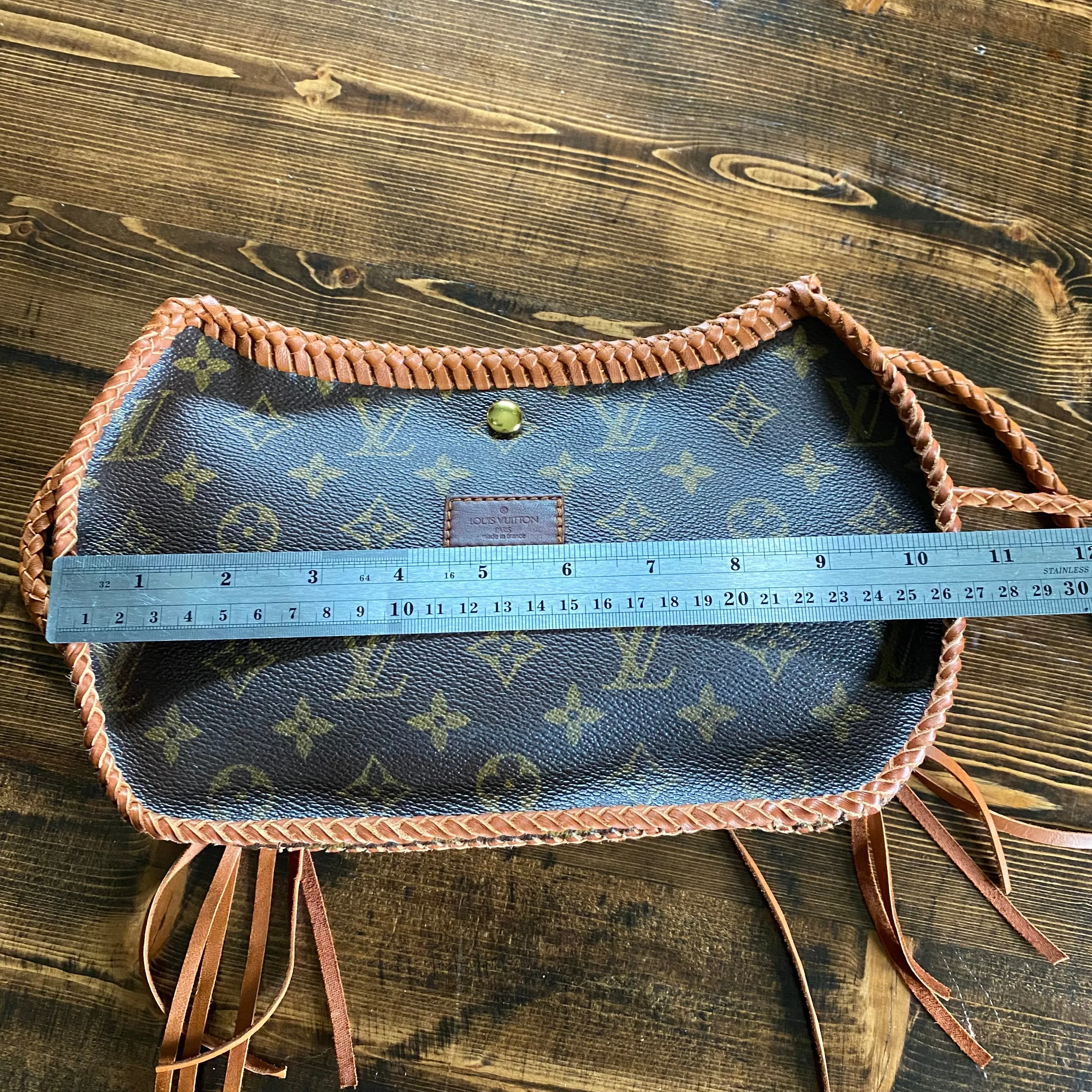 The Grosbeak - Vintage Monogram Crossbody in Tan