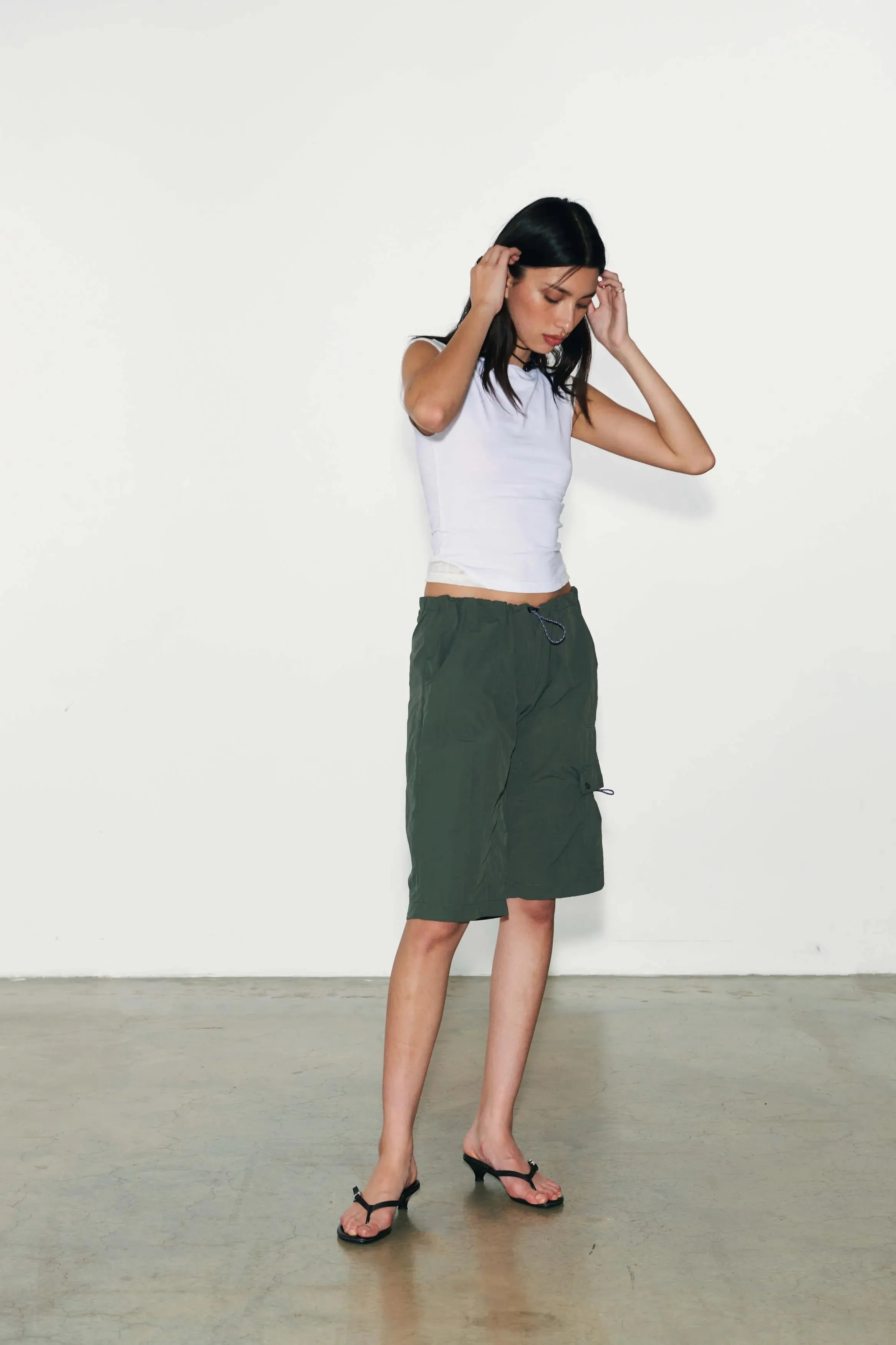 The Mimi Shorts, Slate Green