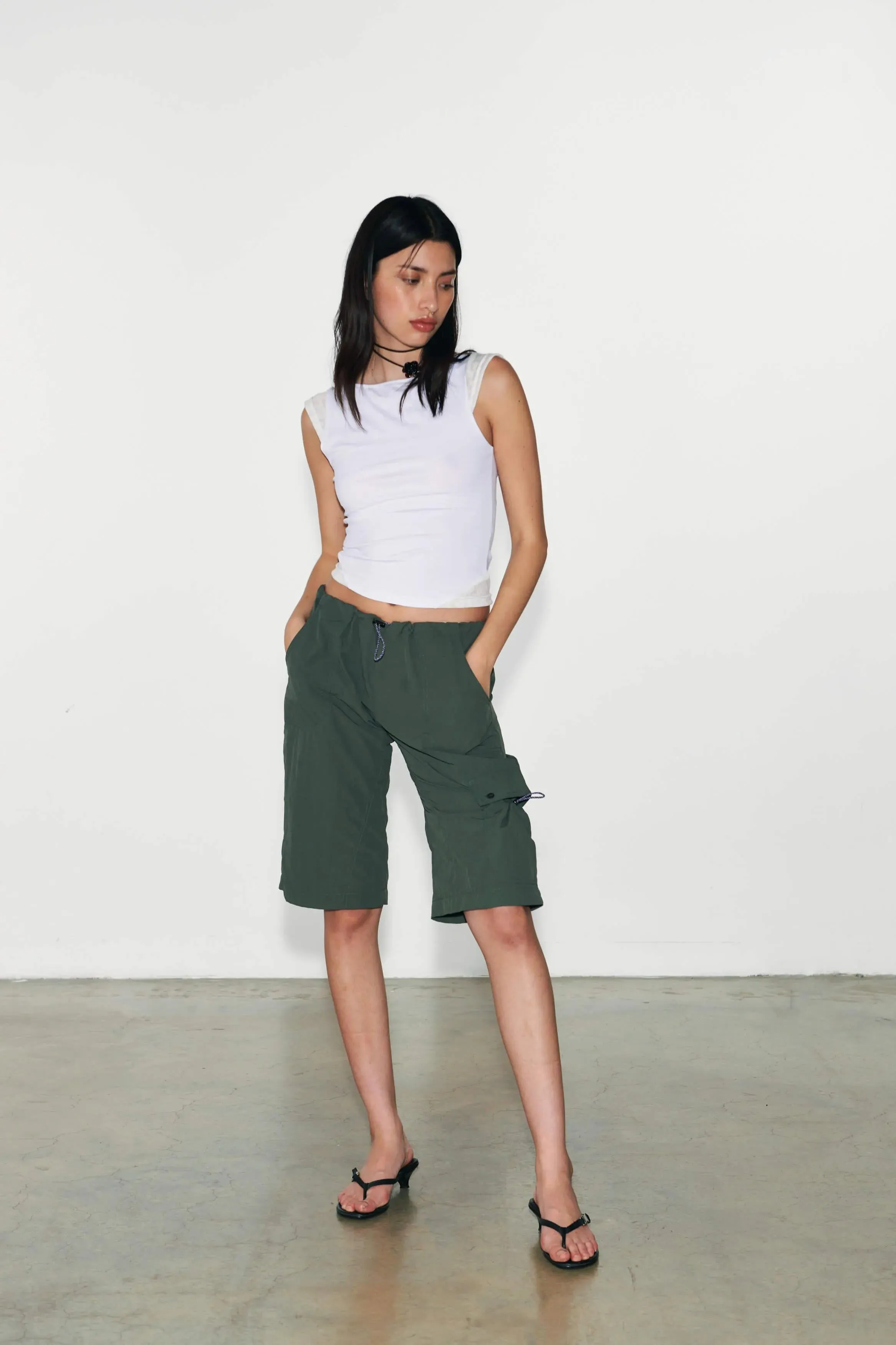 The Mimi Shorts, Slate Green