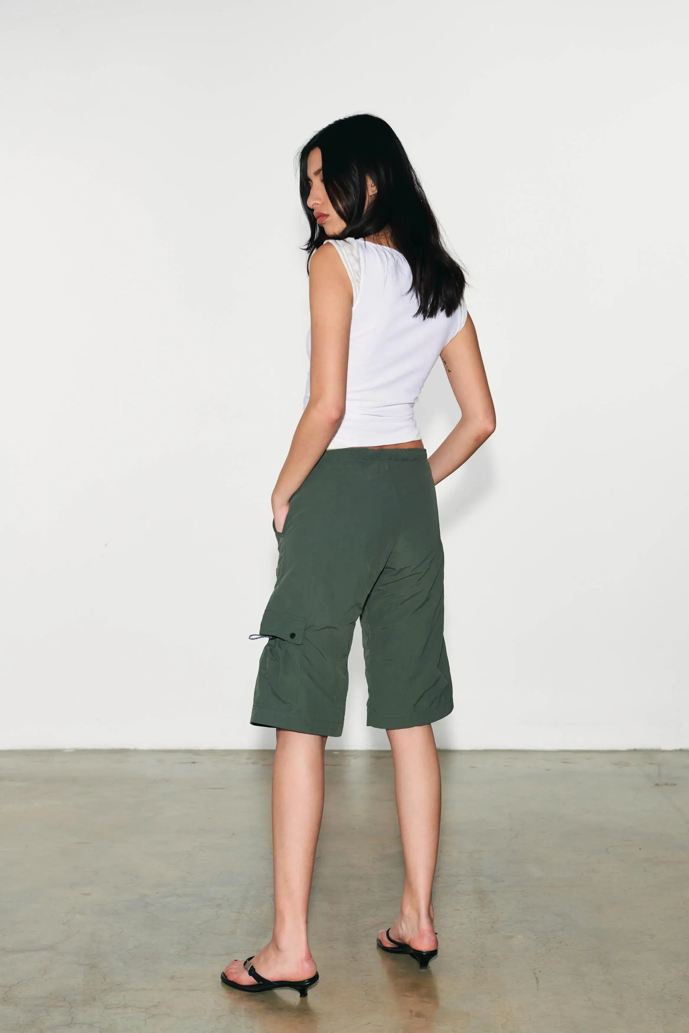 The Mimi Shorts, Slate Green
