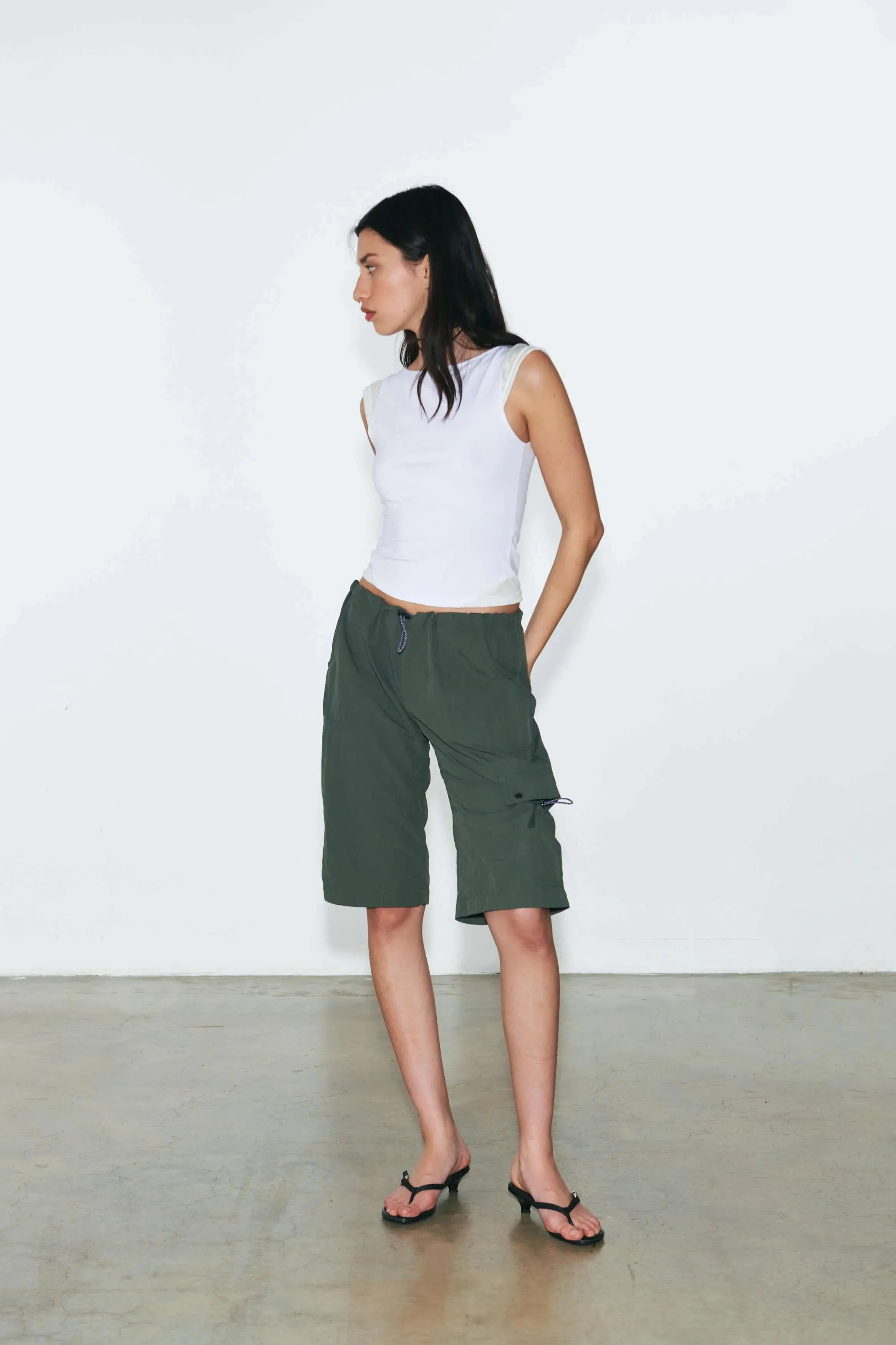 The Mimi Shorts, Slate Green