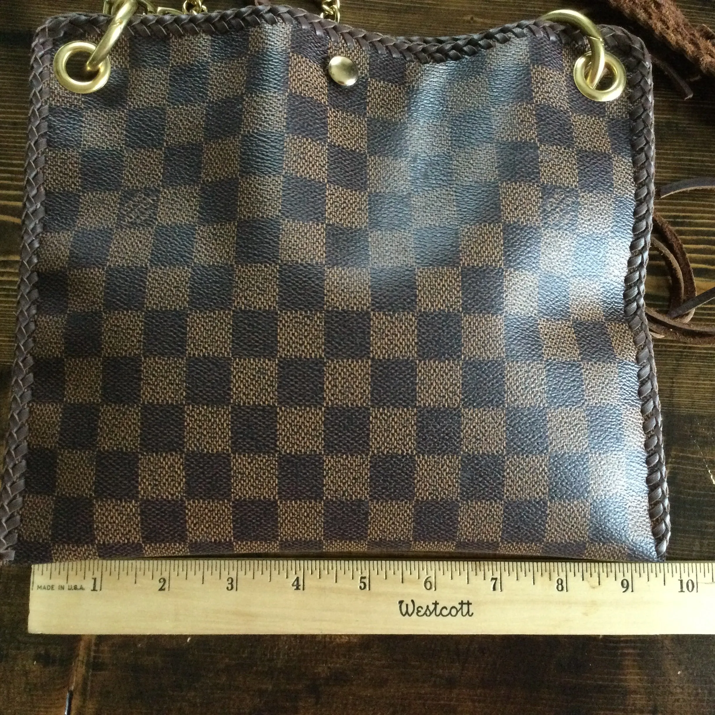 The Nuthatch - Vintage Damier Crossbody (Gold Hardware)