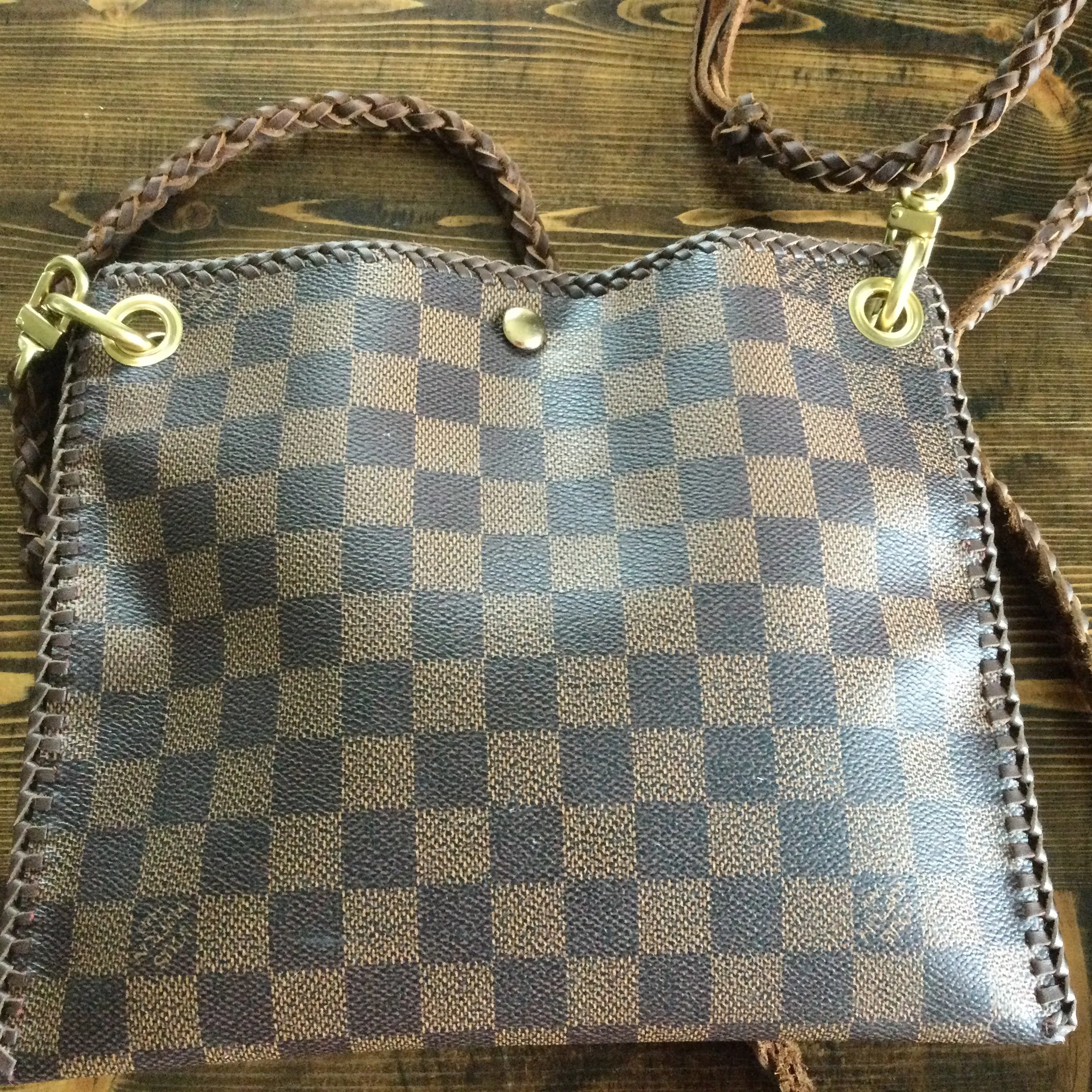 The Nuthatch - Vintage Damier Crossbody (Gold Hardware)