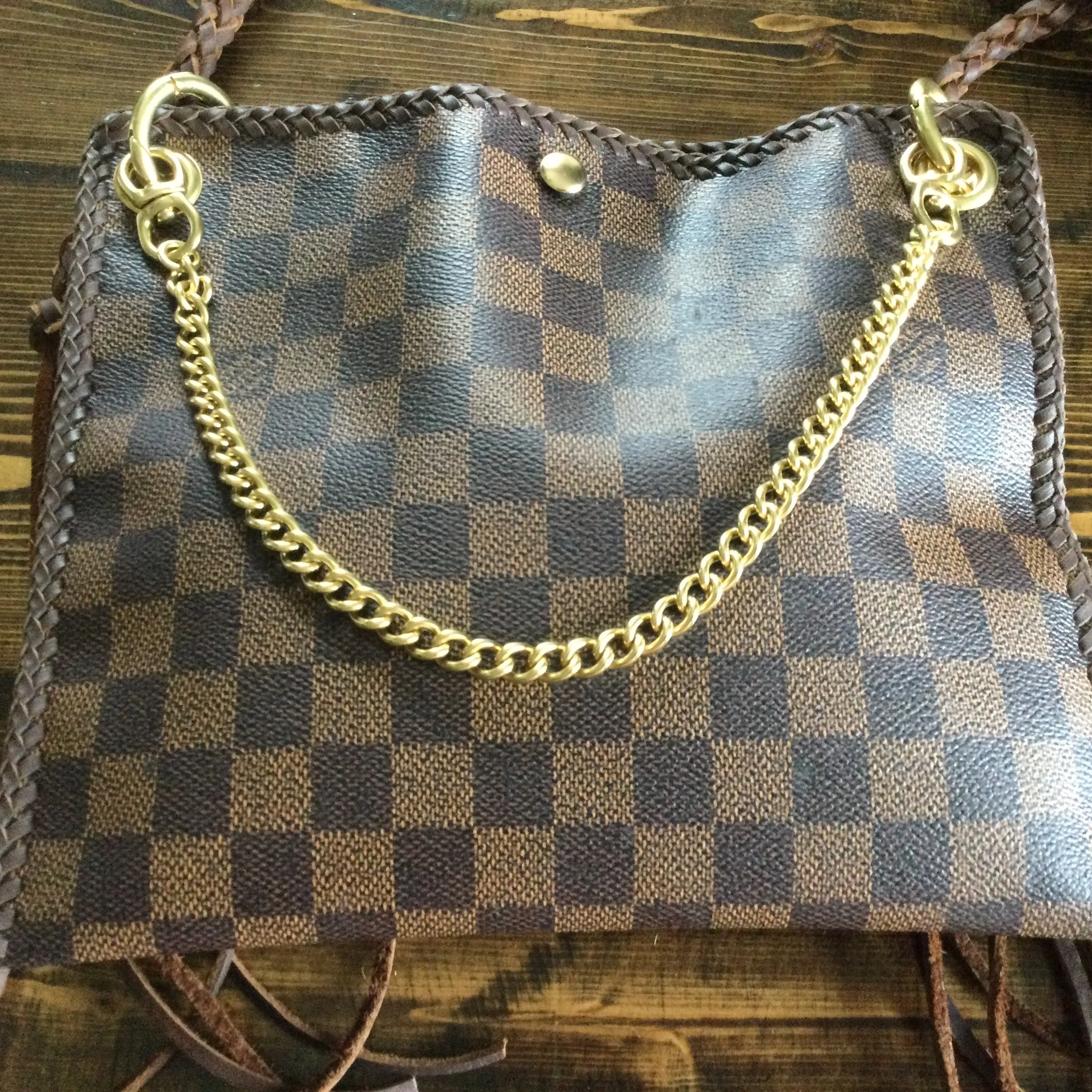 The Nuthatch - Vintage Damier Crossbody (Gold Hardware)