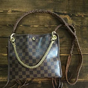 The Nuthatch - Vintage Damier Crossbody (Gold Hardware)