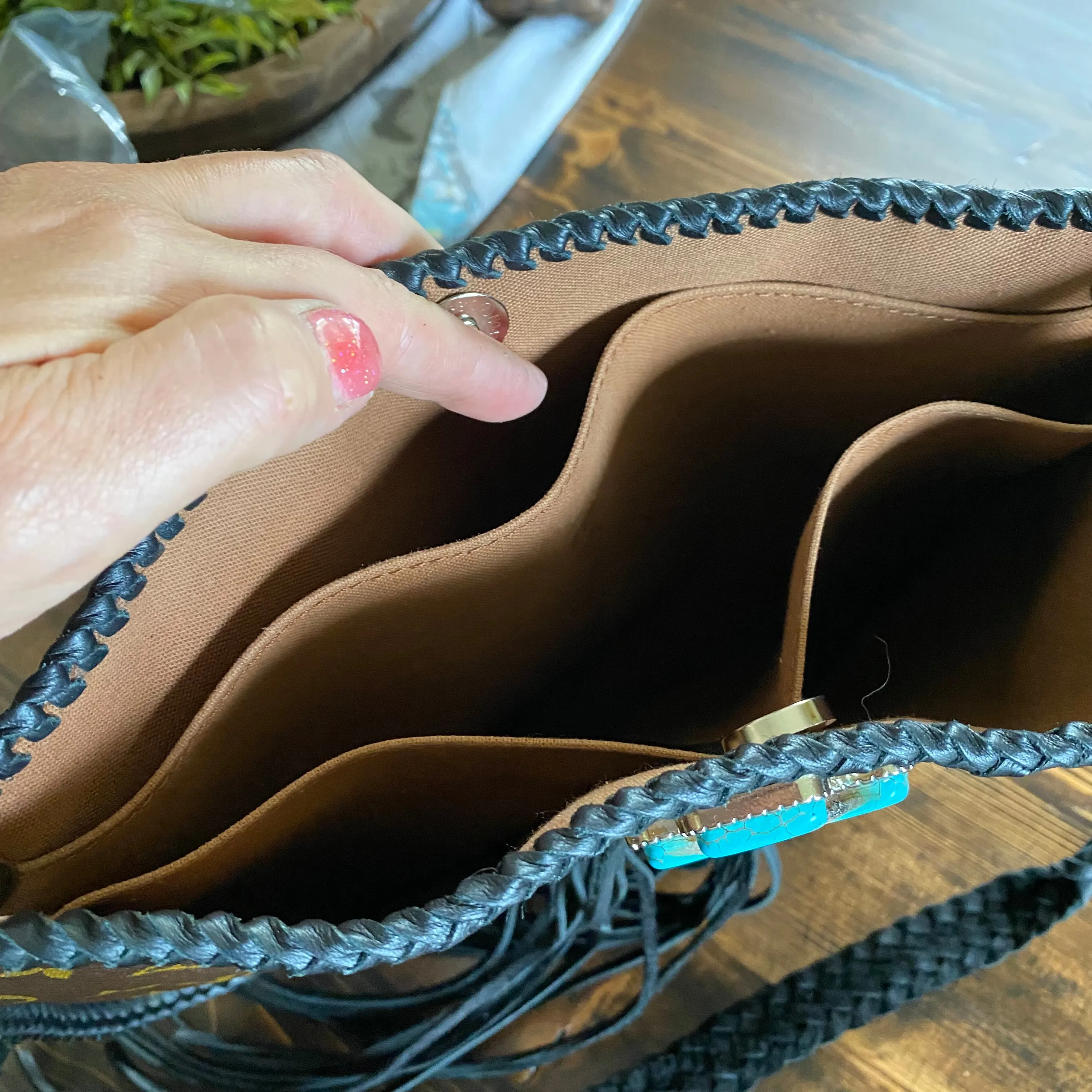 The XL Peacock - Black Monogram Hobo Crossbody - Silver Hardware