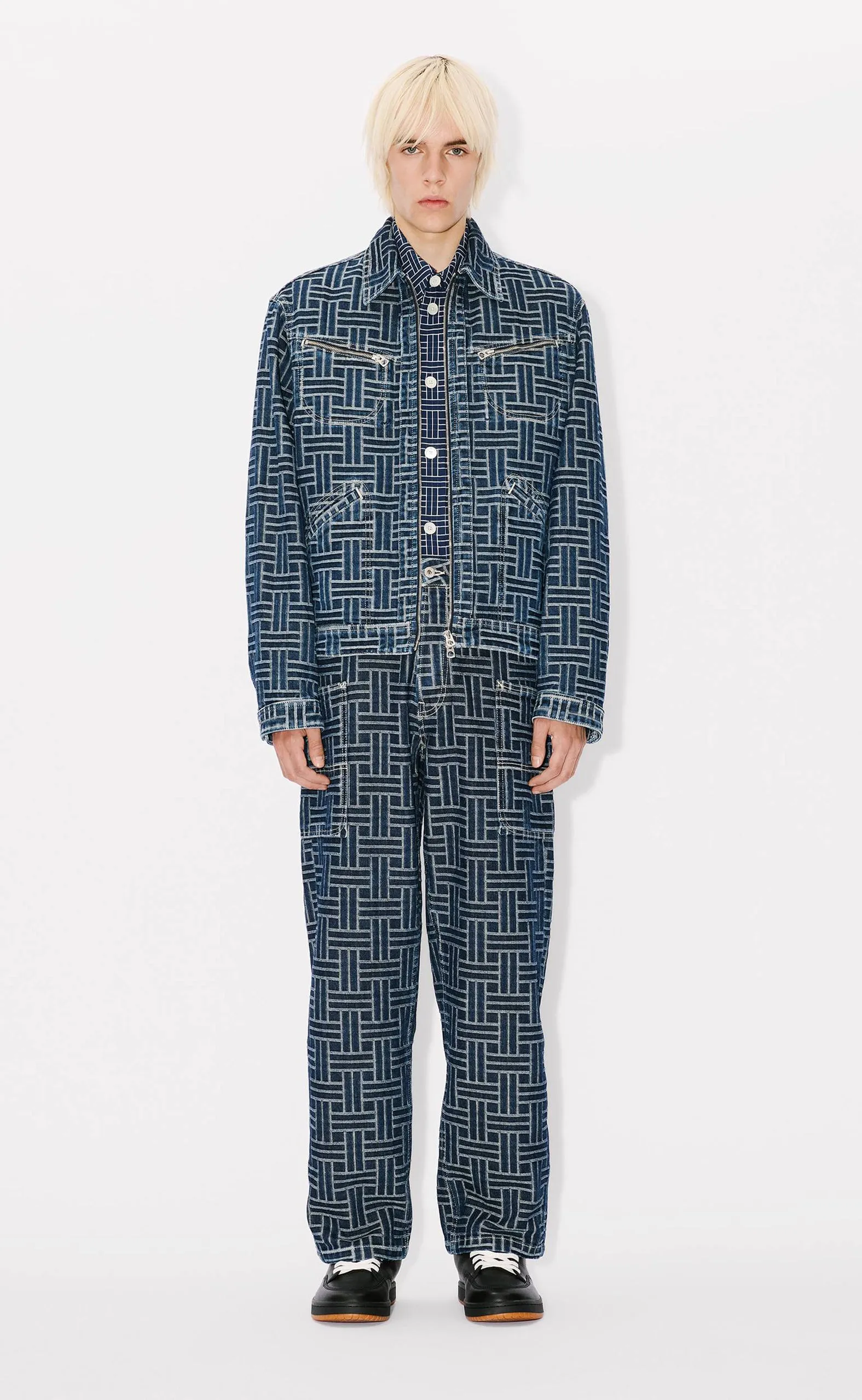 TRUCKER DENIM  WEAVE BLUE DENIM JACKET