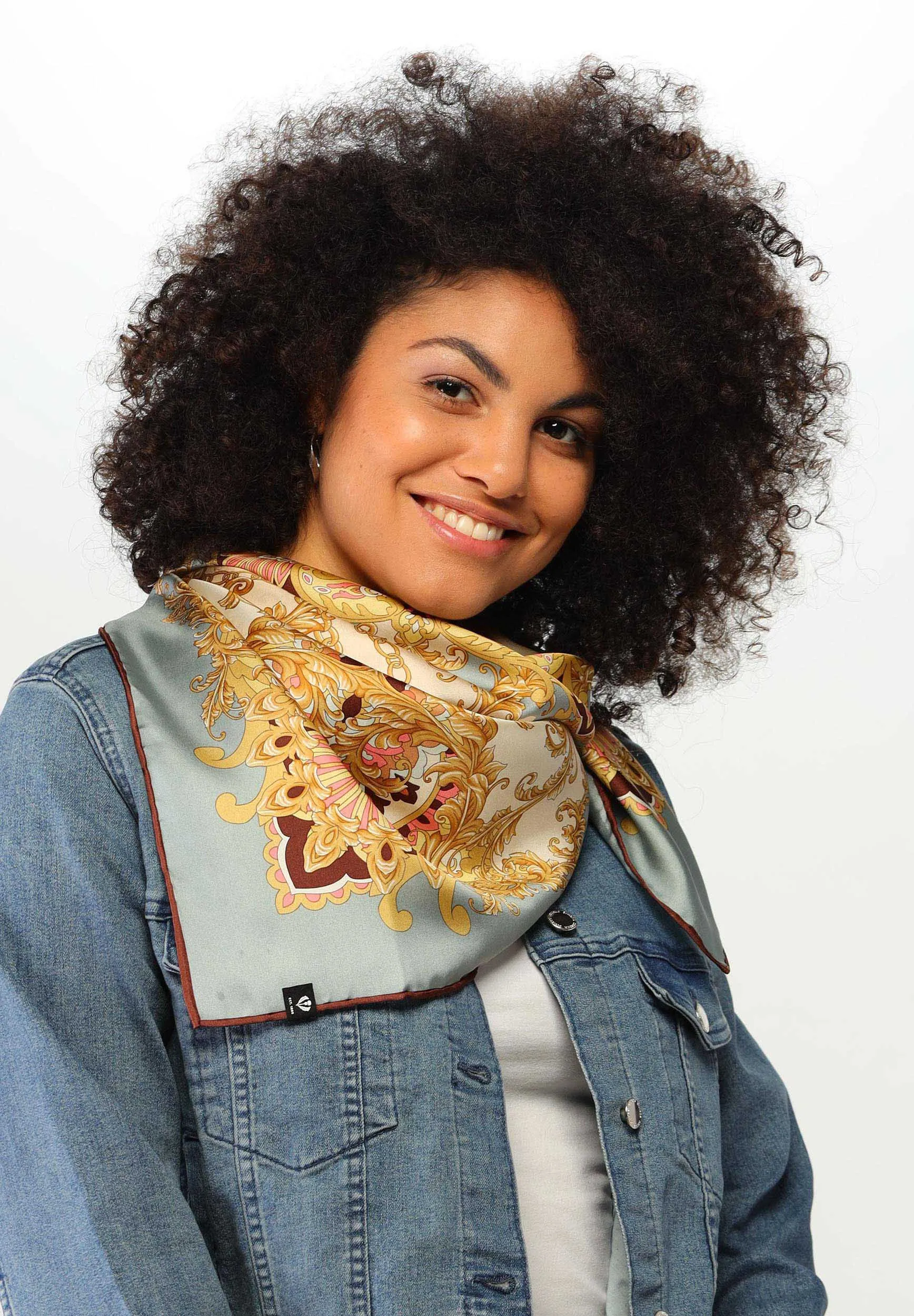Versailles Ornamental Silk Oversized Square Scarf